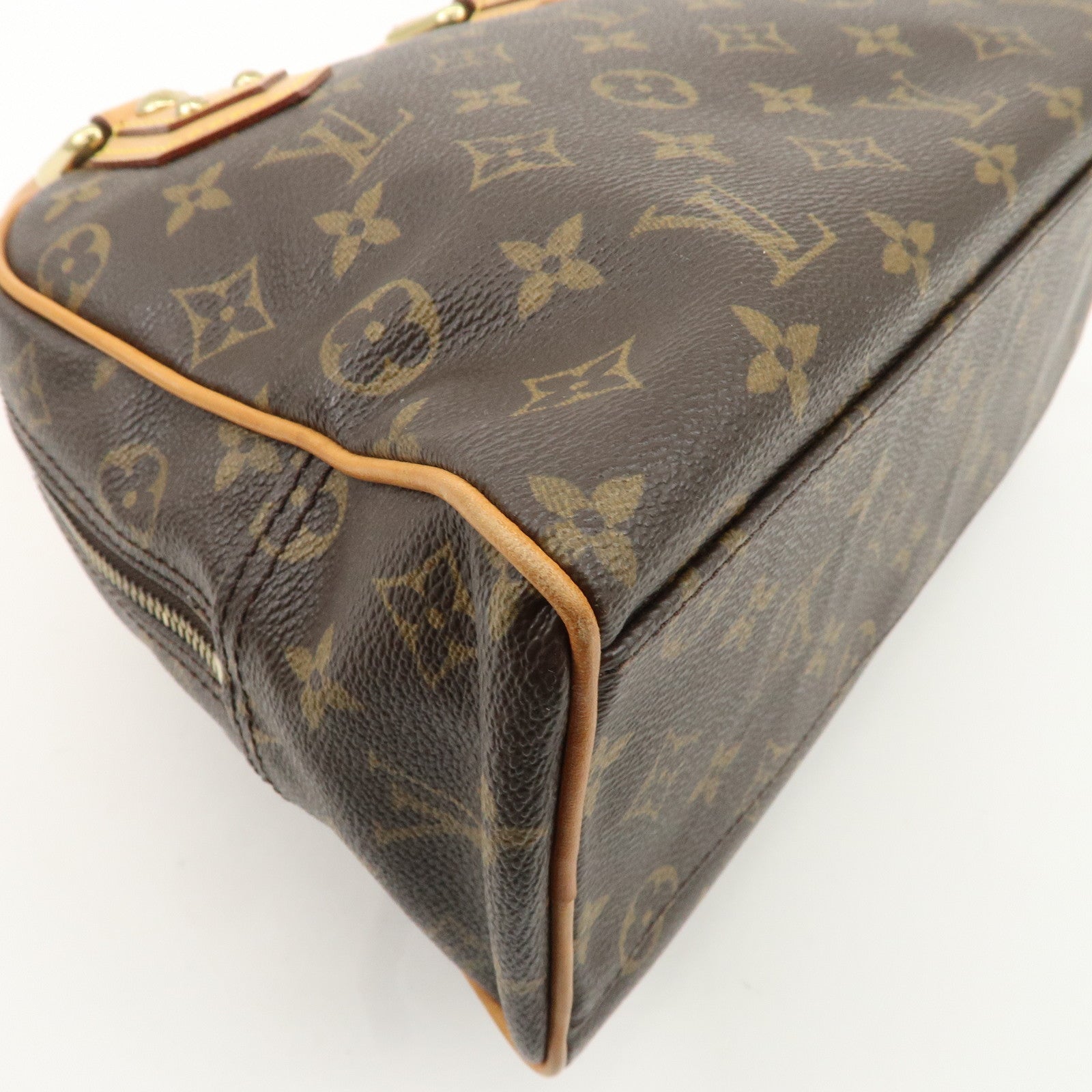 Louis Vuitton Monogram Manhattan PM Hand Bag Brown M40026