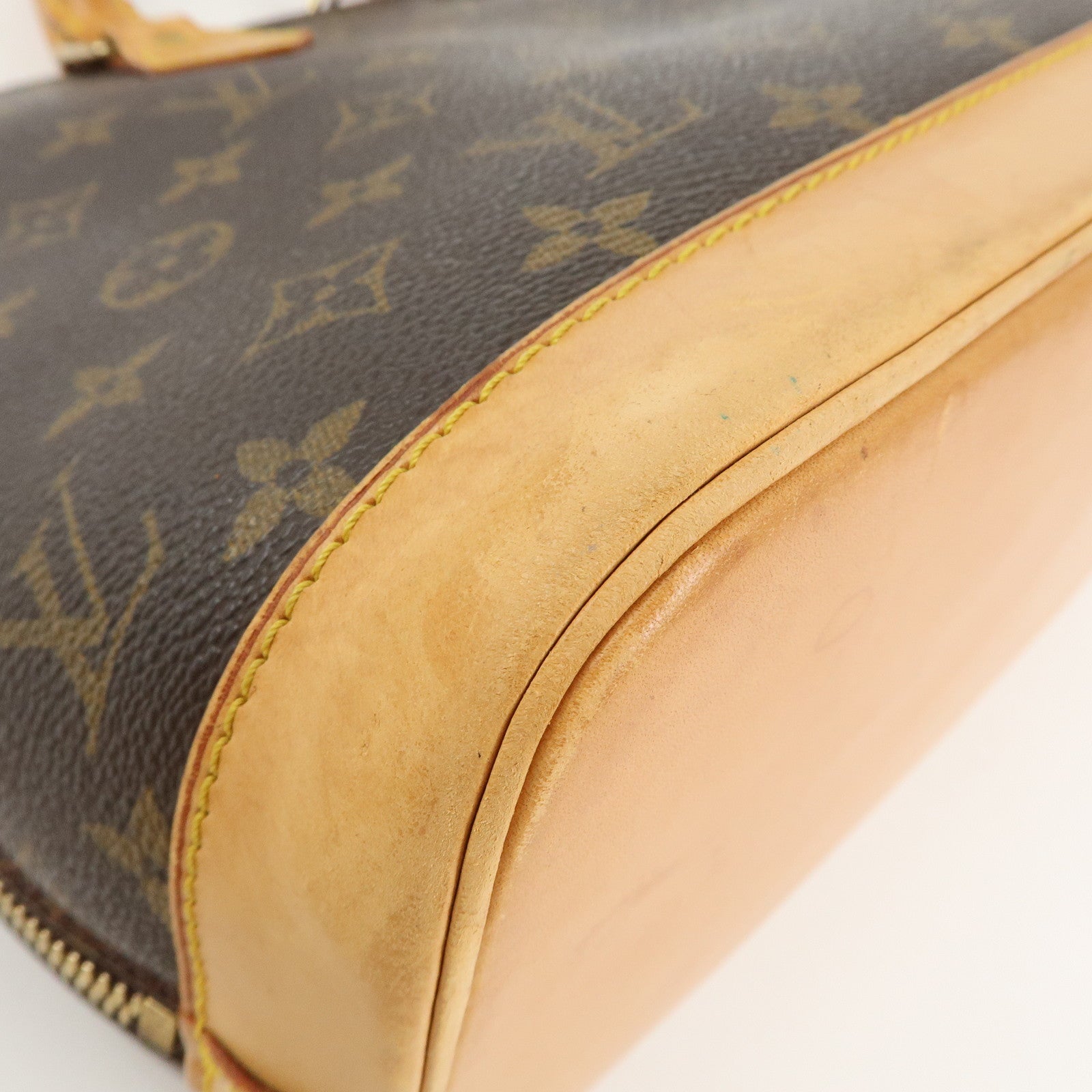 Louis Vuitton Monogram Alma Hand Bag Brown M51130 Used