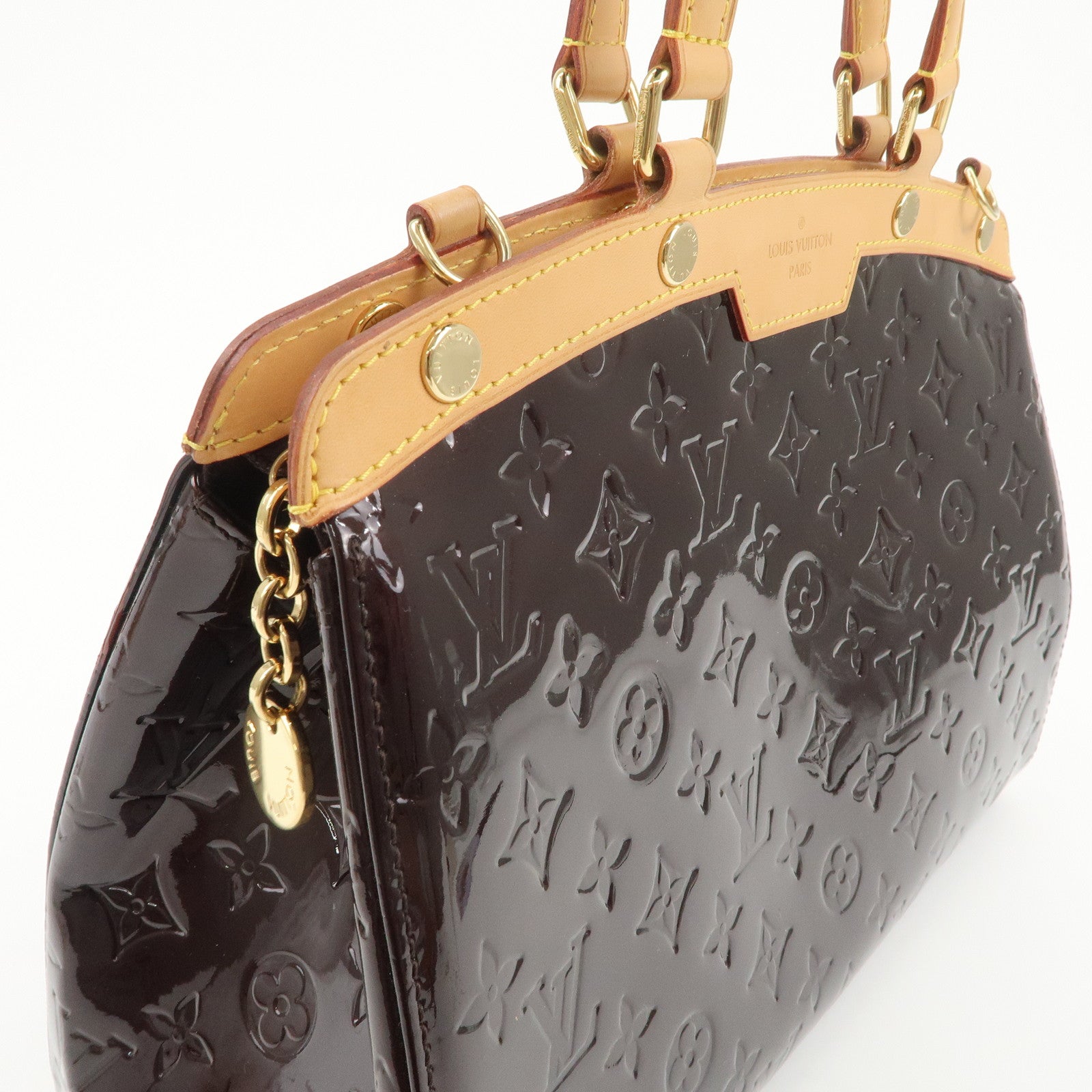 Louis Vuitton Vernis Brea MM 2Way Hand Bag Amarante M91619