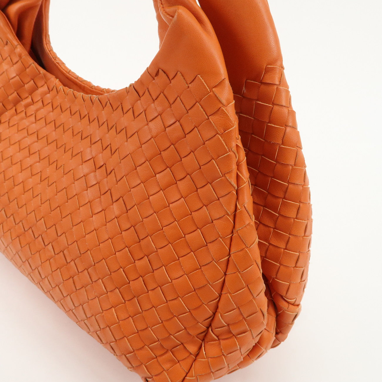 BOTTEGA VENETA Intrecciato Leather Shoulder Bag Orange 125787