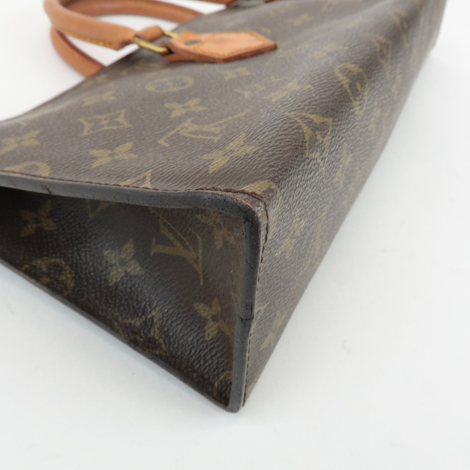 Louis Vuitton Monogram Sac Triangle Hand Bag Brown M51360 Used