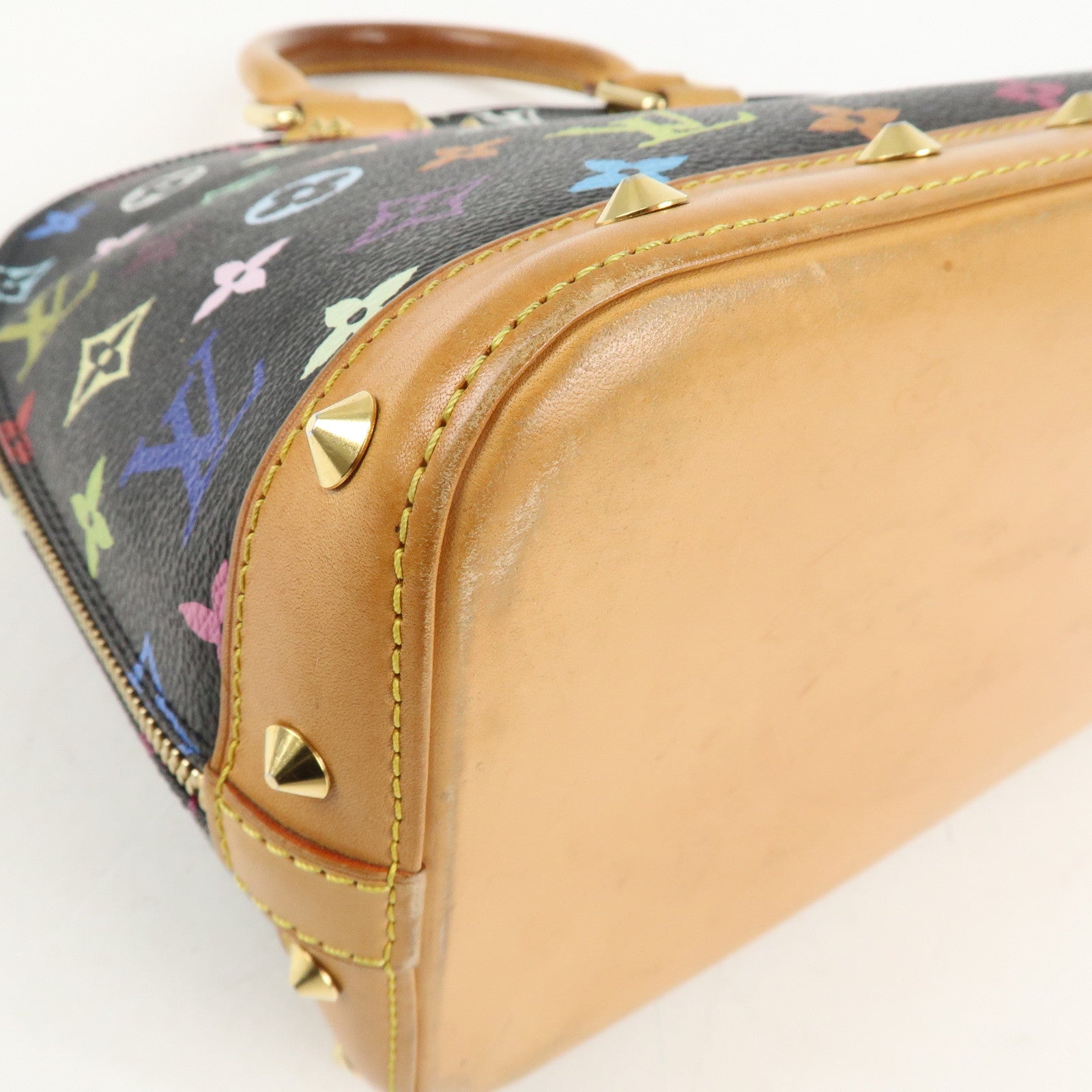 Louis Vuitton Monogram Multicolor Alma Hand Bag Noir M92646