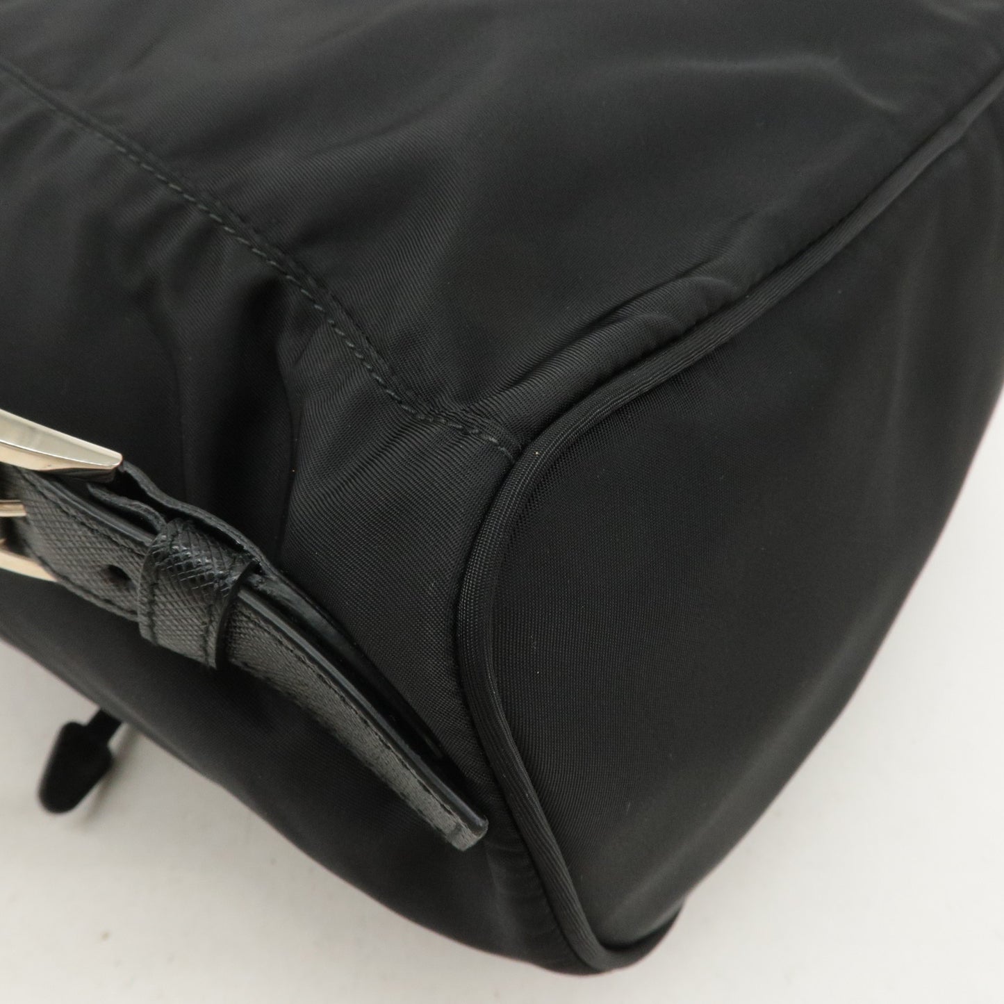 PRADA Nylon Leather Backpack Ruck Sack Black 1BZ032