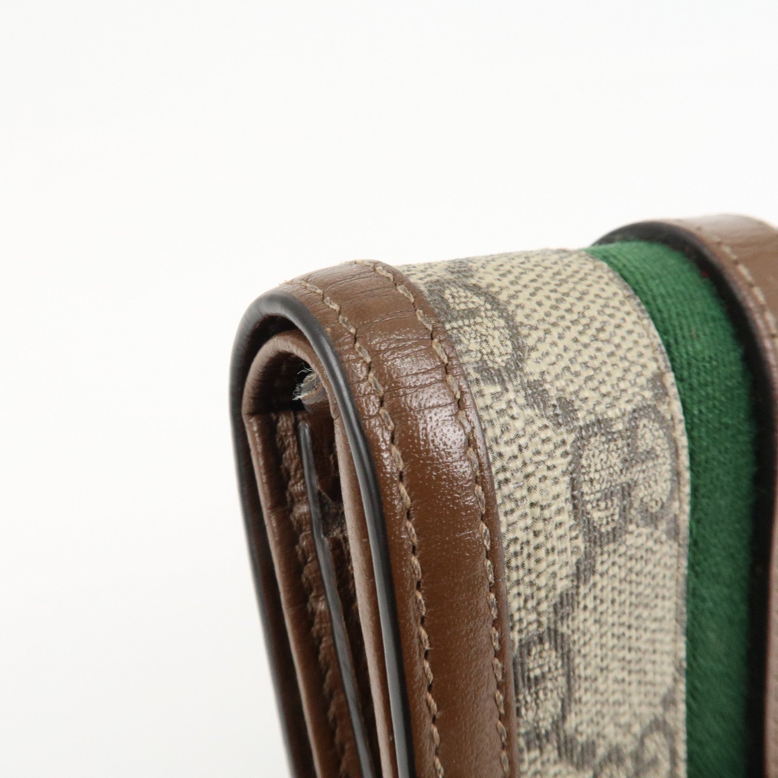 GUCCI New Jackie Sherry GG Supreme Leather Wallet Beige 645536 Used