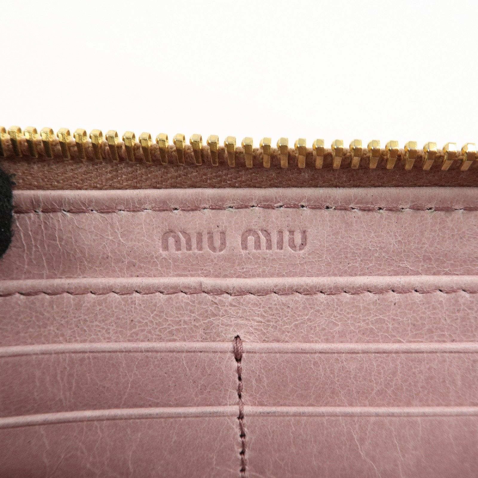 MIU MIU Matelasse Set of 2 Long Wallet Pink 5M1109 5M1183