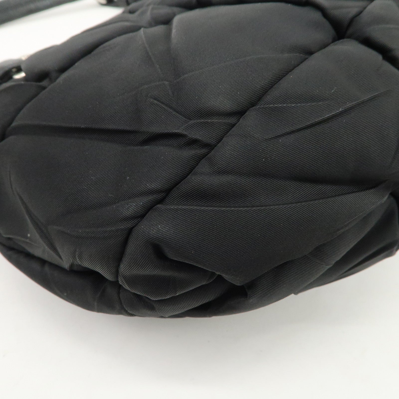 PRADA Crispy Nylon Leather Shoulder Bag Black BR3808 Used