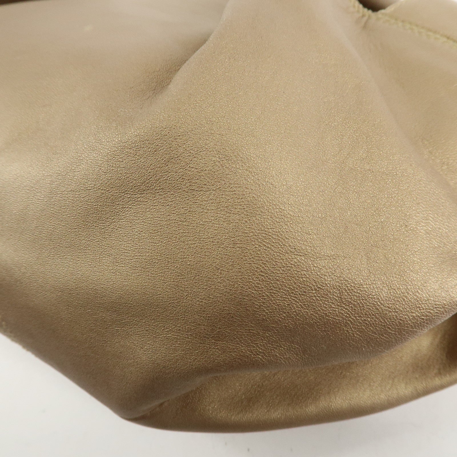 LOEWE Anagram Leather Nappa Aire Hand Bag Tote Bag Gold Used