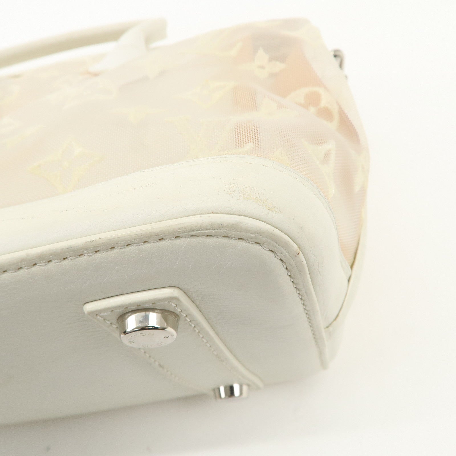 Louis Vuitton Monogram Transparence Lockit Hand Bag Blanc M40699