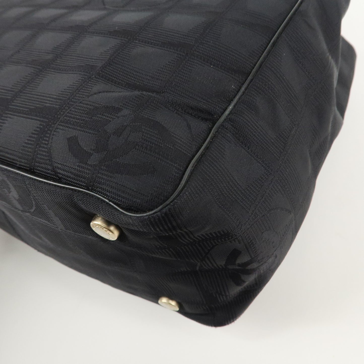 CHANEL Travel Line Nylon Jacquard Tote PM Tote Bag Black A20457