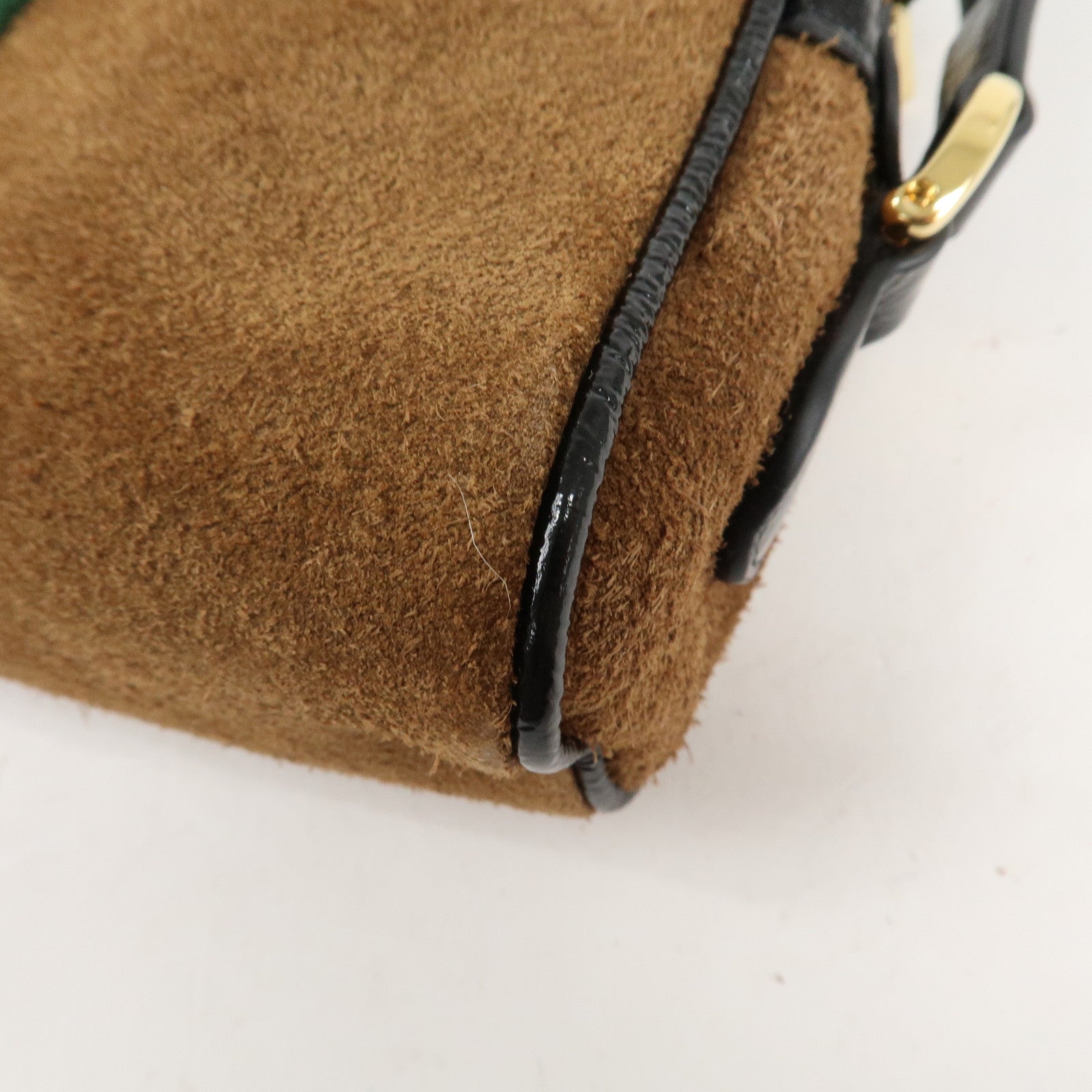 GUCCI Ophidia Sherry Suede Patent Leather Shoulder Bag 573321 Used