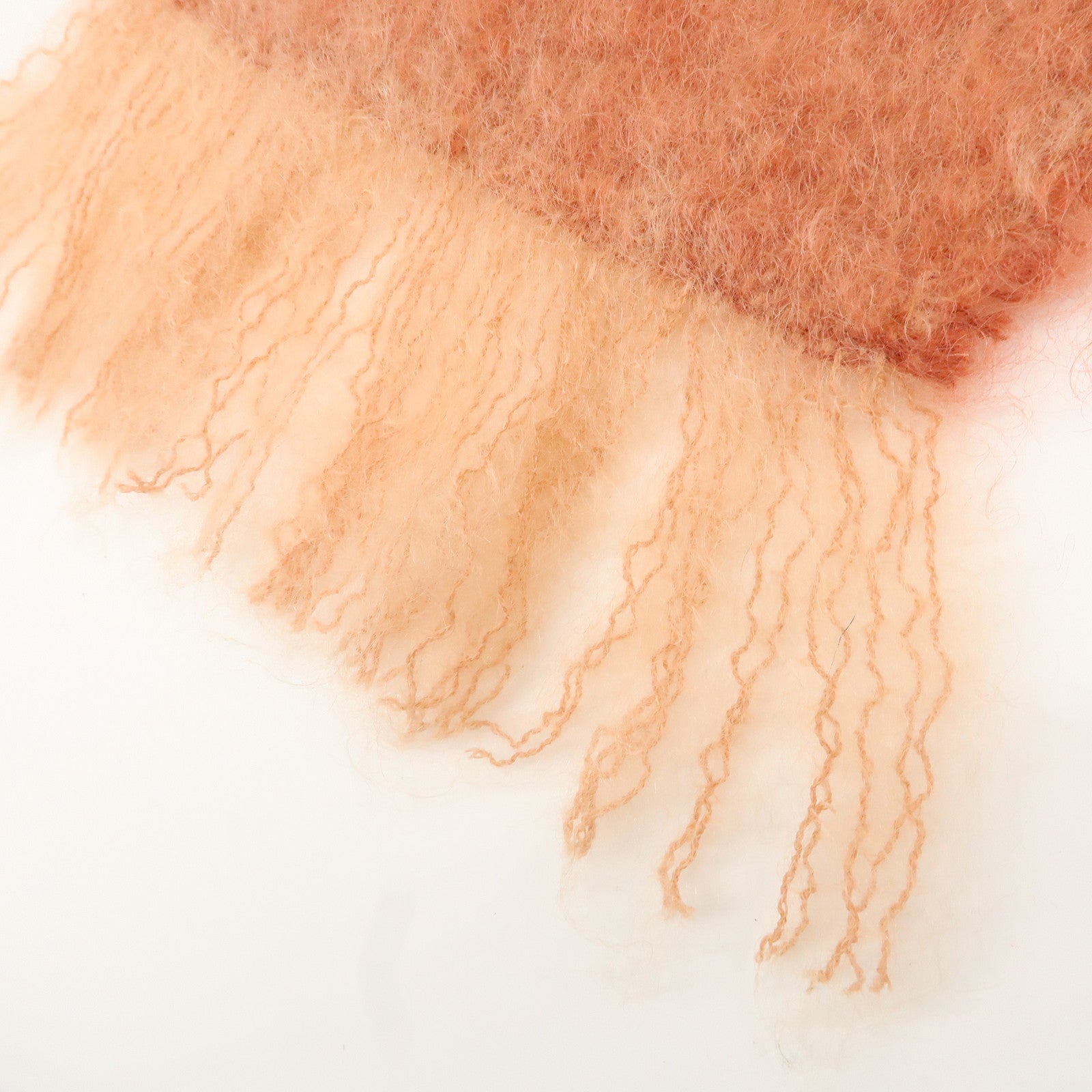 LOEWE Anagram Mohair Wool Scarf Coral Pink