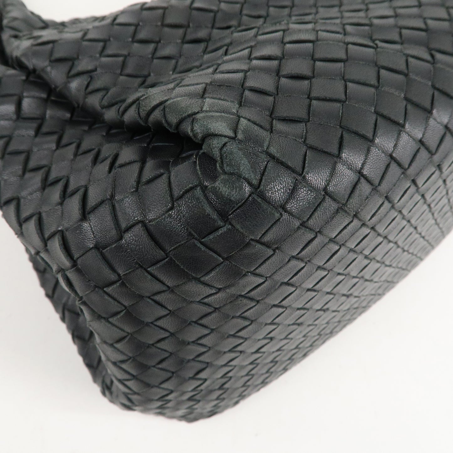 BOTTEGA VENETA Intrecciato Leather Tote Bag Black 222322