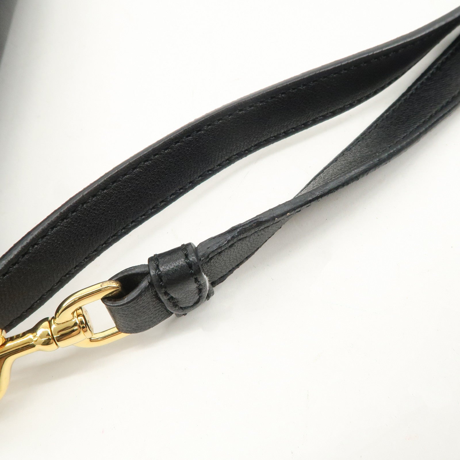 LOEWE Anagram Leather Tassel 2Way Shoulder Bag  Black 315.82.E29 Used