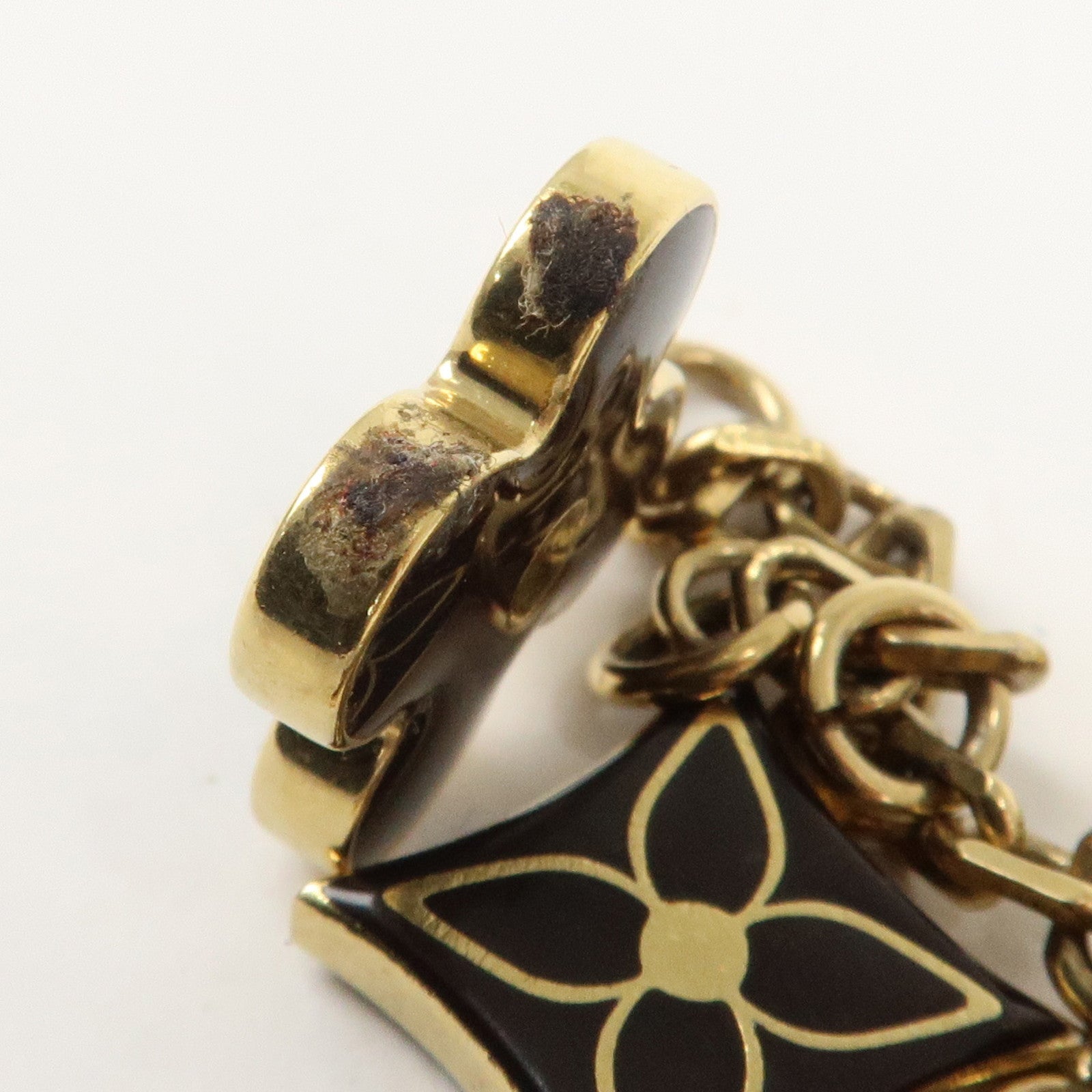 Louis Vuitton Porte Cles Pampille Bag Charm Gold Black M91929 Used