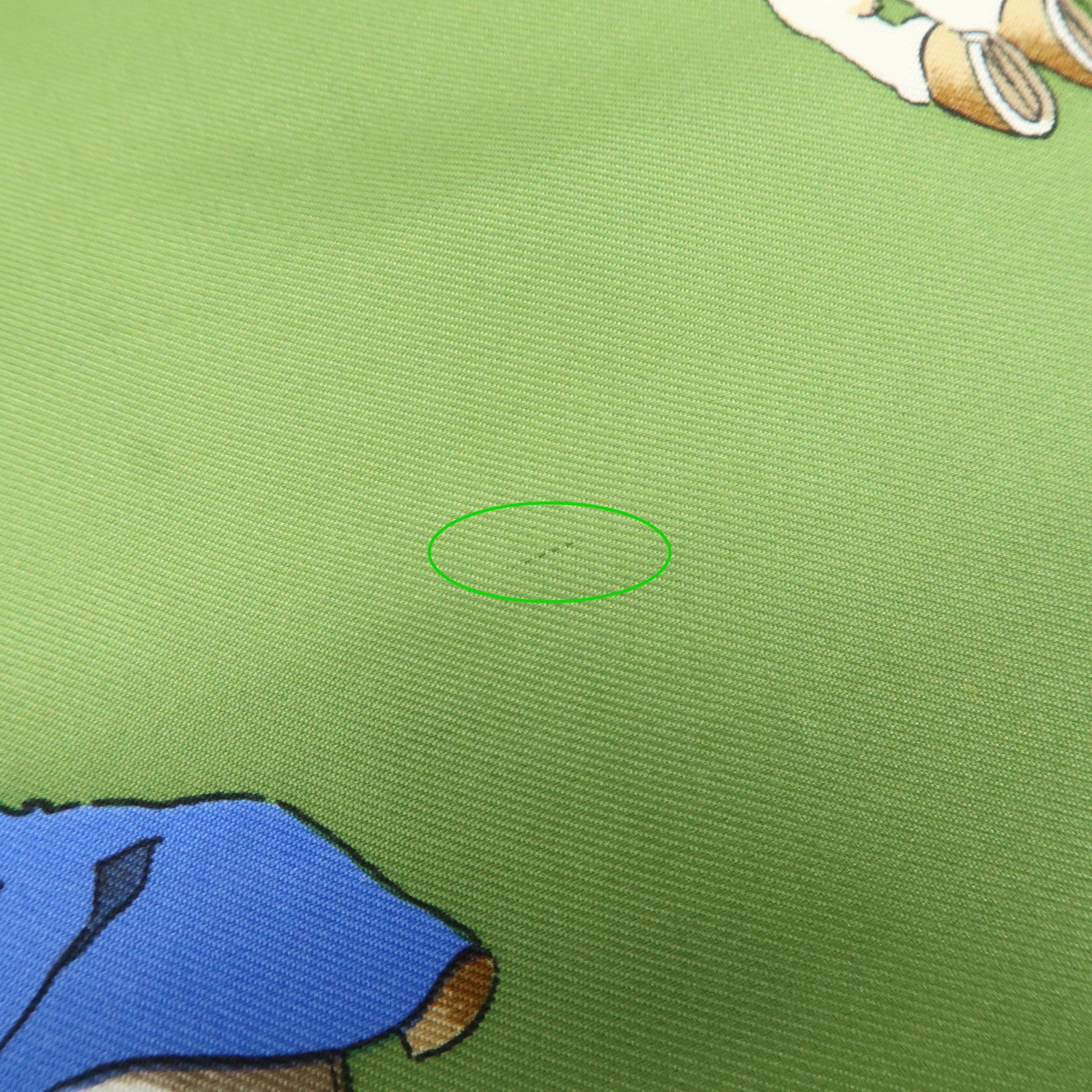 HERMES Carre 90 100% Silk Scarf JUMPING Riding Horse Green Used