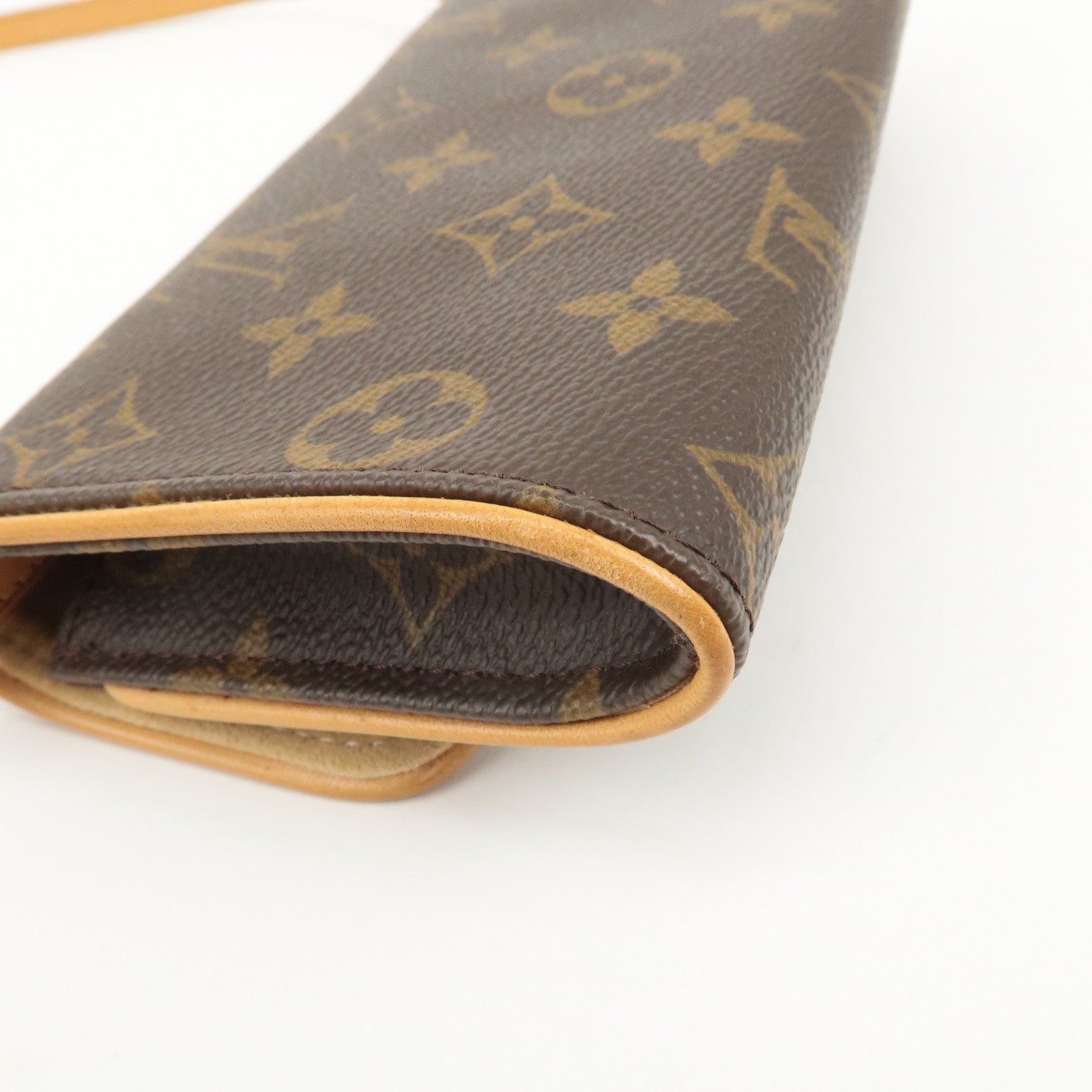 Louis Vuitton Monogram Pochette Twin PM 2Way Bag Brown M51854 Used