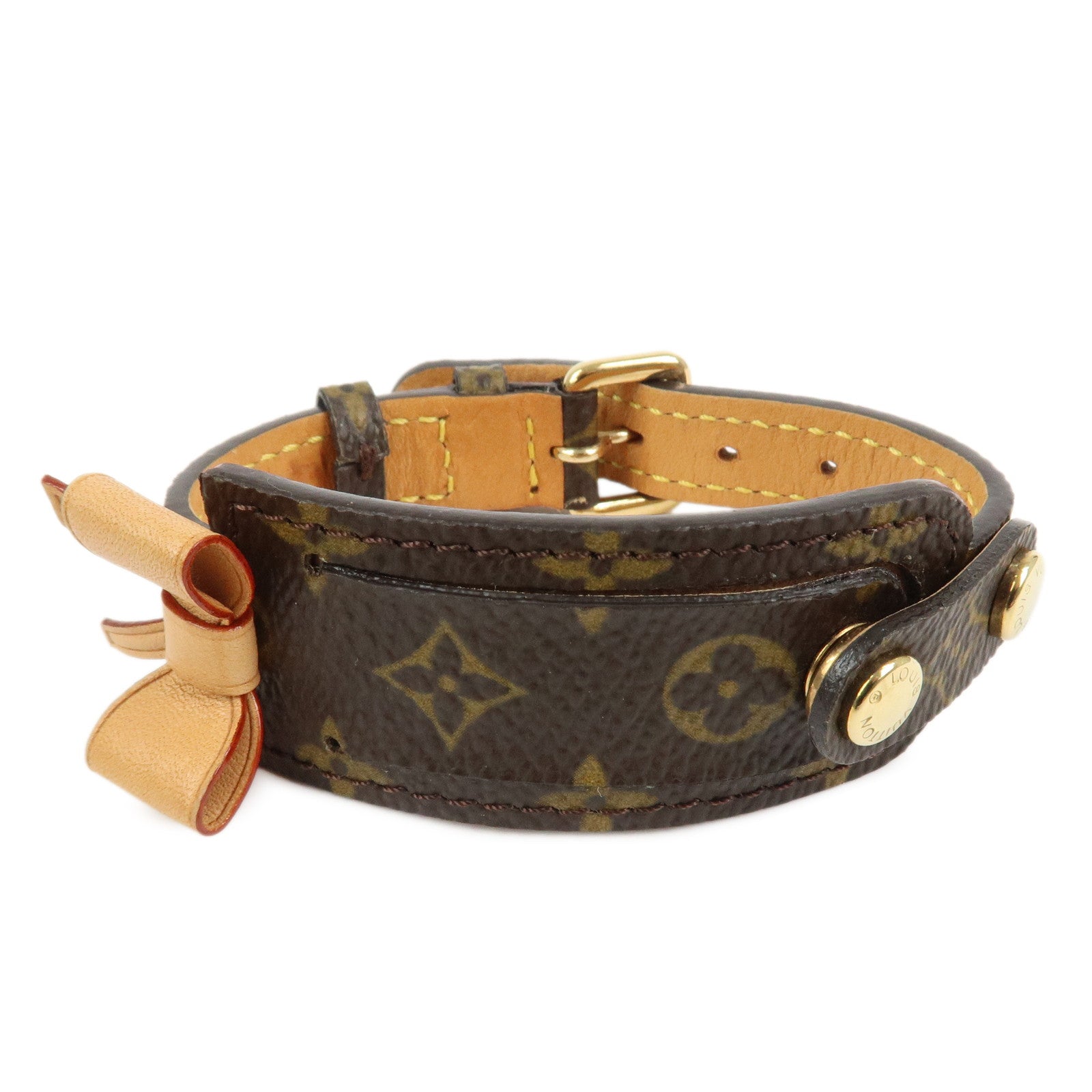 Louis Vuitton Monogram Porte Address Bracelet Brown M92577