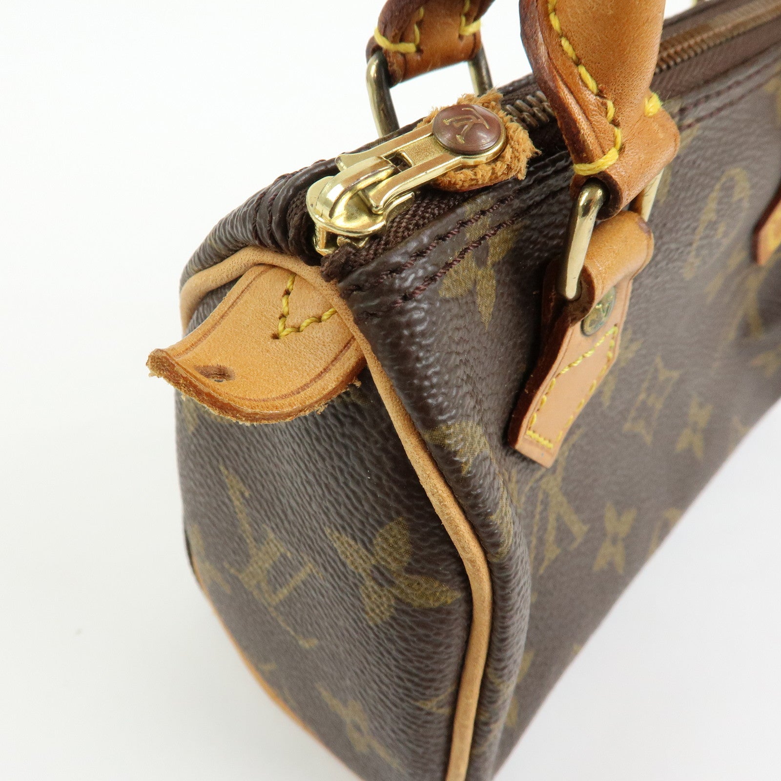 Louis Vuitton Monogram Canvas Mini Speedy Hand Bag Brown M41534