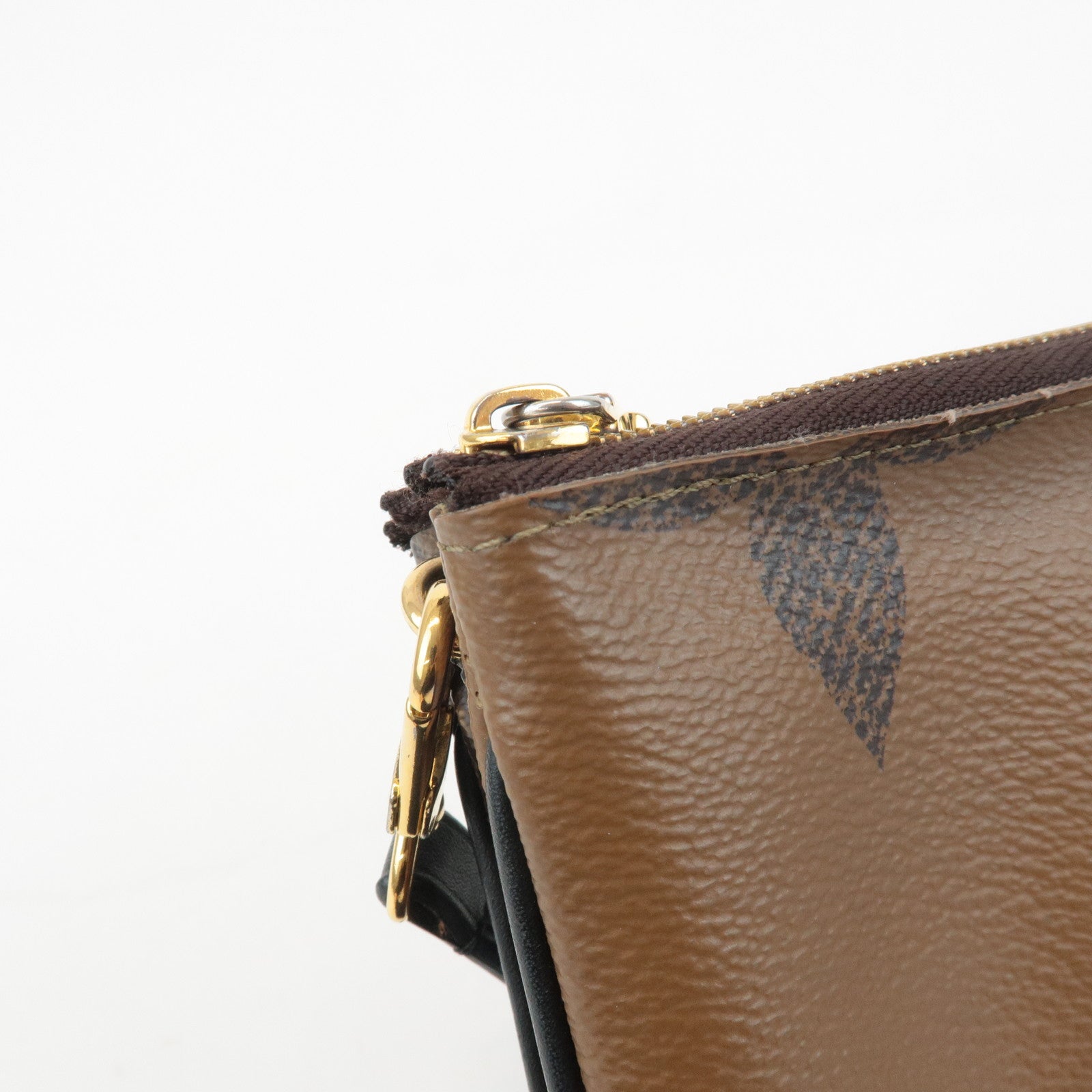 Louis Vuitton Monogram Reverse Pochette Double Zip Bag M69203 Used