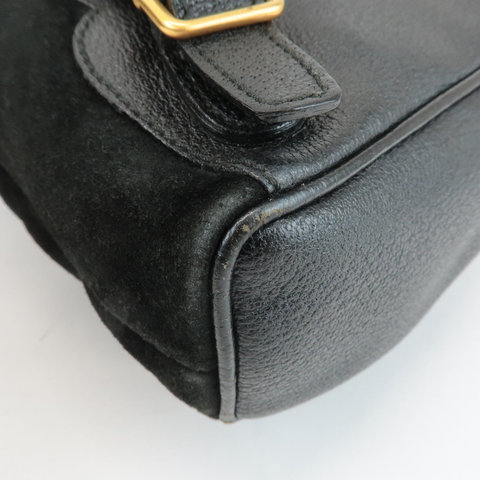 GUCCI Bamboo Suede Leather Mini Back Pack Black 003.1956.0030