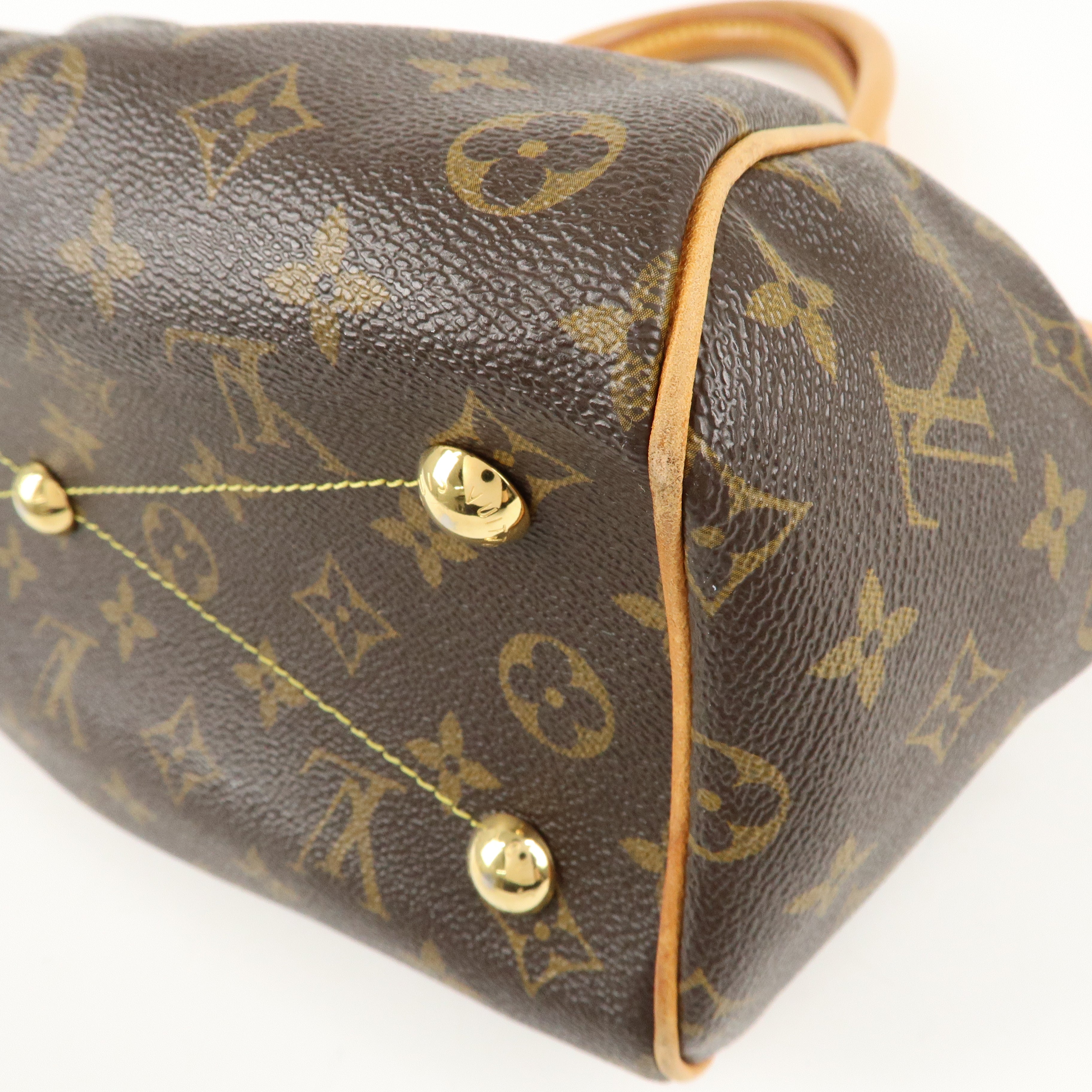 Louis Vuitton Monogram Tivoli PM Hand Bag Brown M40143