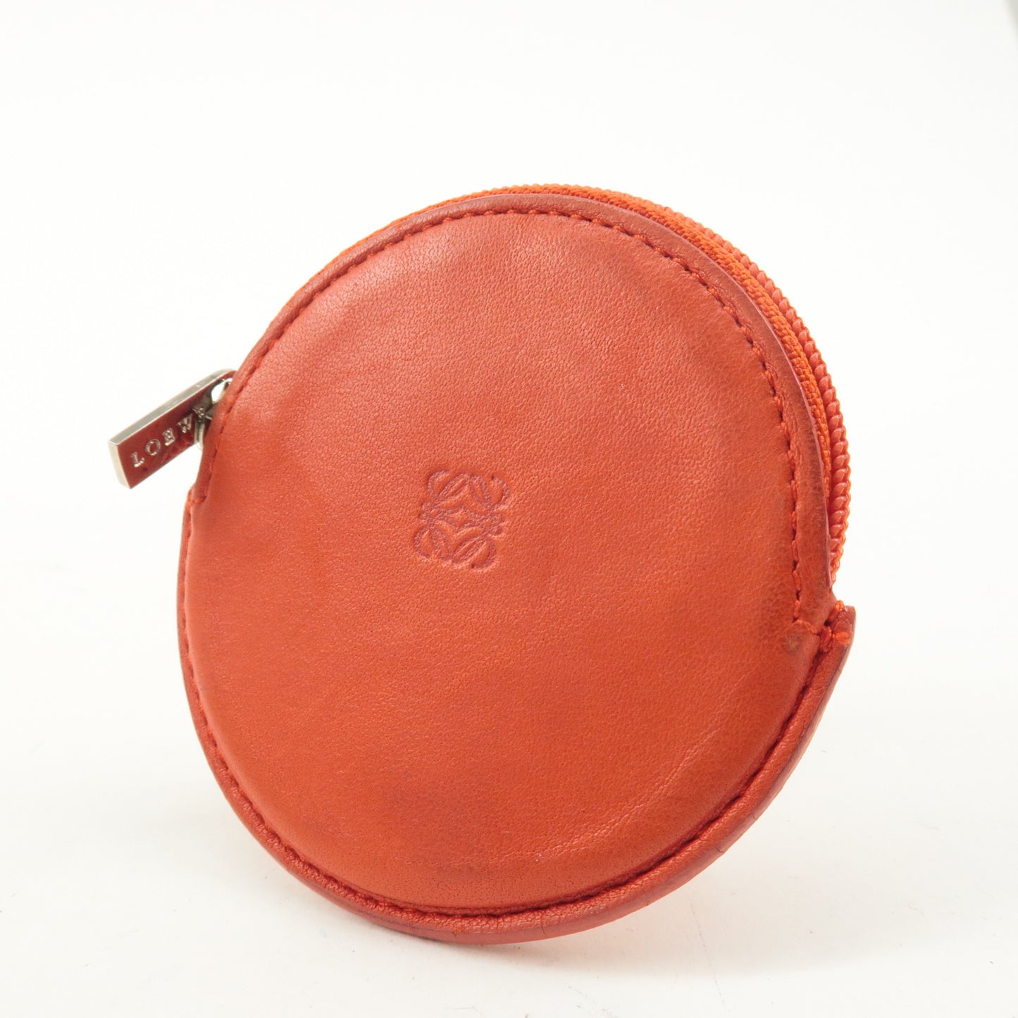 LOEWE Set of 2 Anagram Leather Coin Case Bordeaux Red