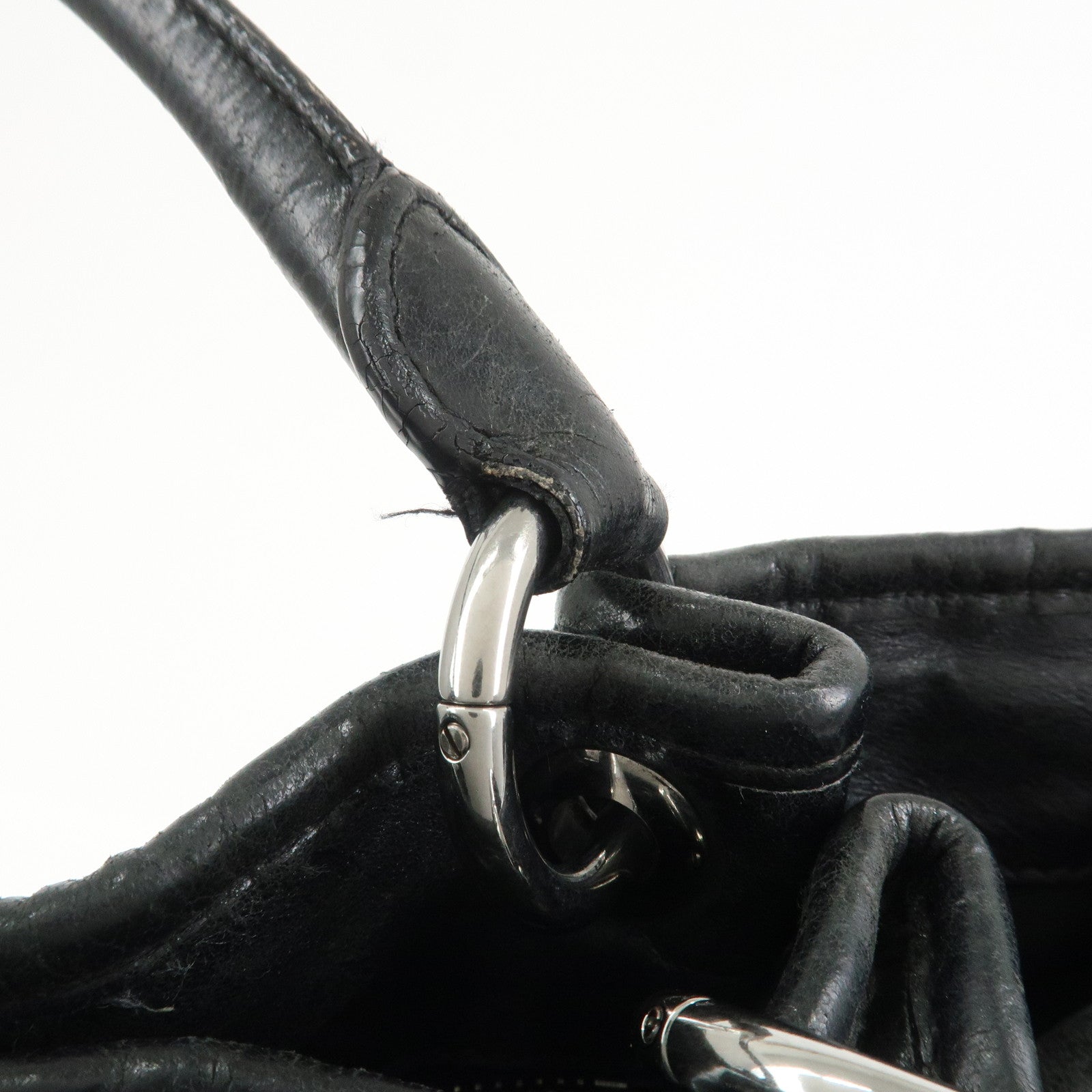 MIU MIU Matelasse Leather 2Way Bag Hand Bag Shoulder Bag Black