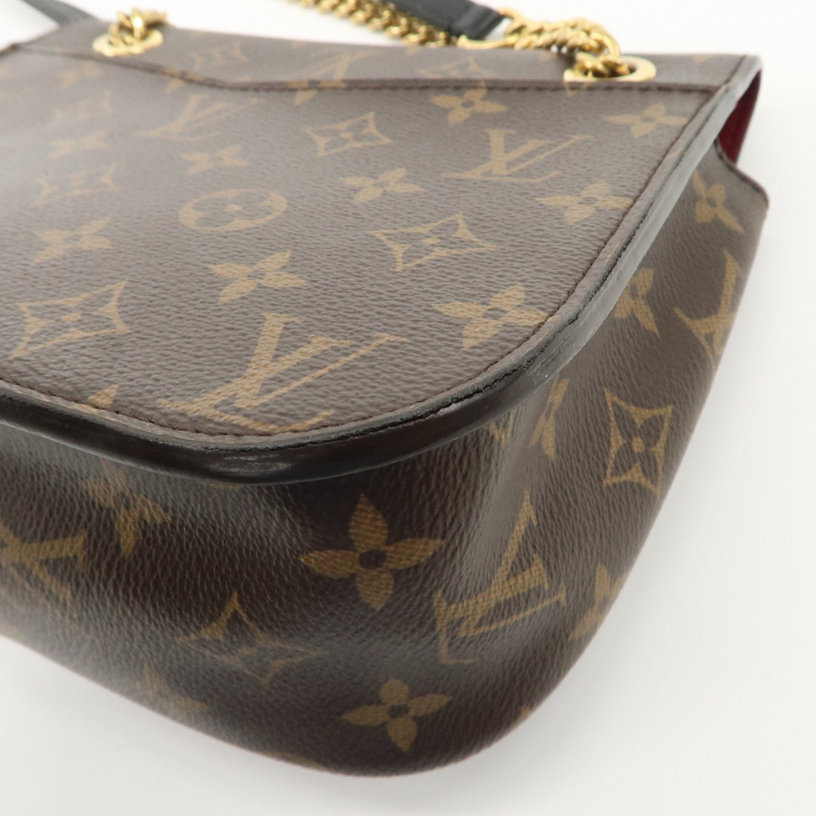 Authc Louis Vuitton Monogram Passy Crossbody Chain Shoulder Bag M45592 Used