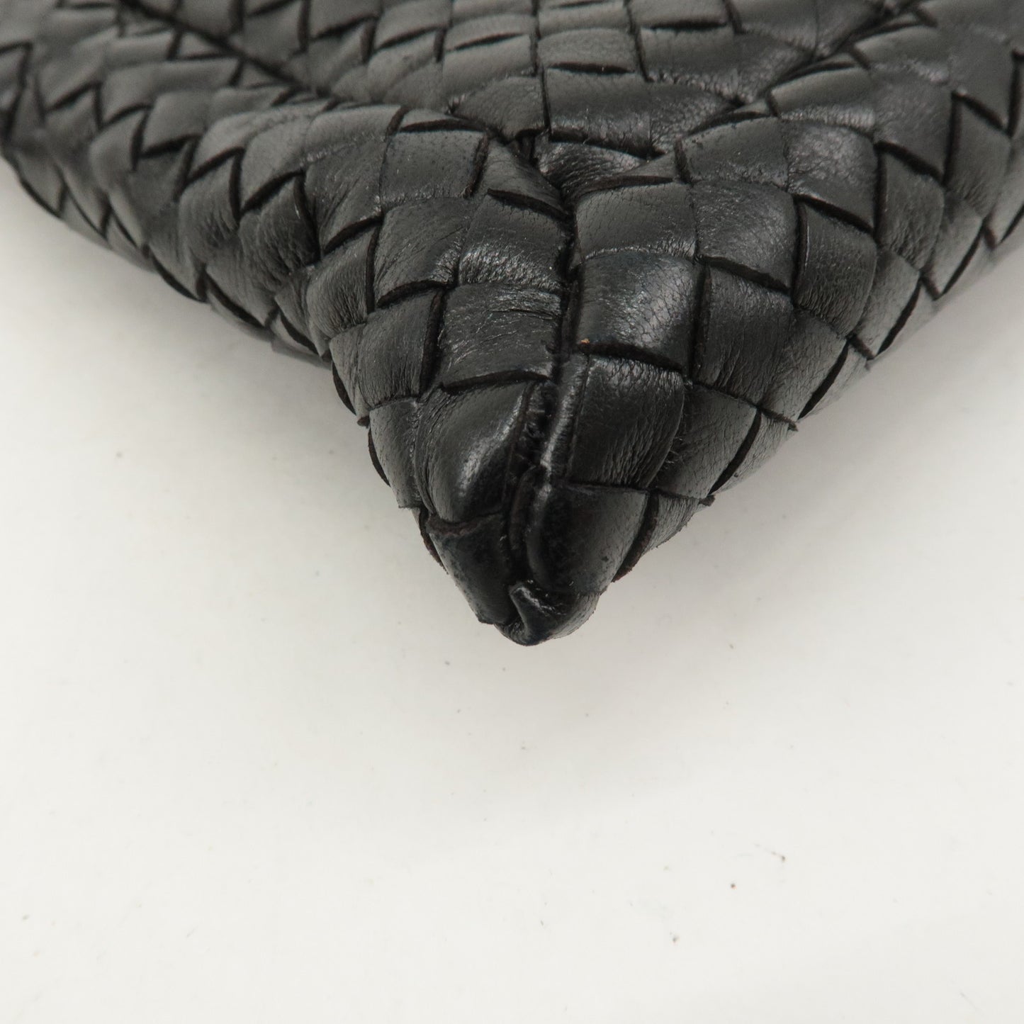 BOTTEGA VENETA Intrecciato Leather Shoulder Bag Black