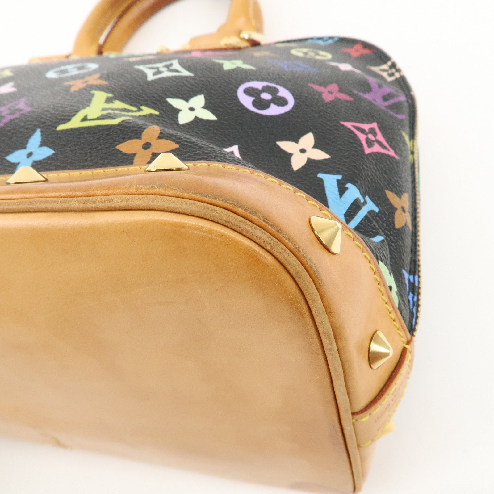 LOUIS VUITTON Monogram Multicolor Alma Hand Bag Noir M92646