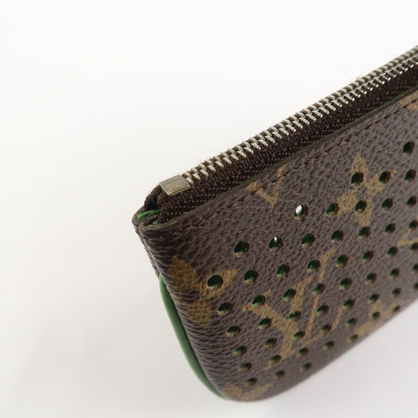 Louis Vuitton Monogram Perforated Pochette Cles Coin Case M95186