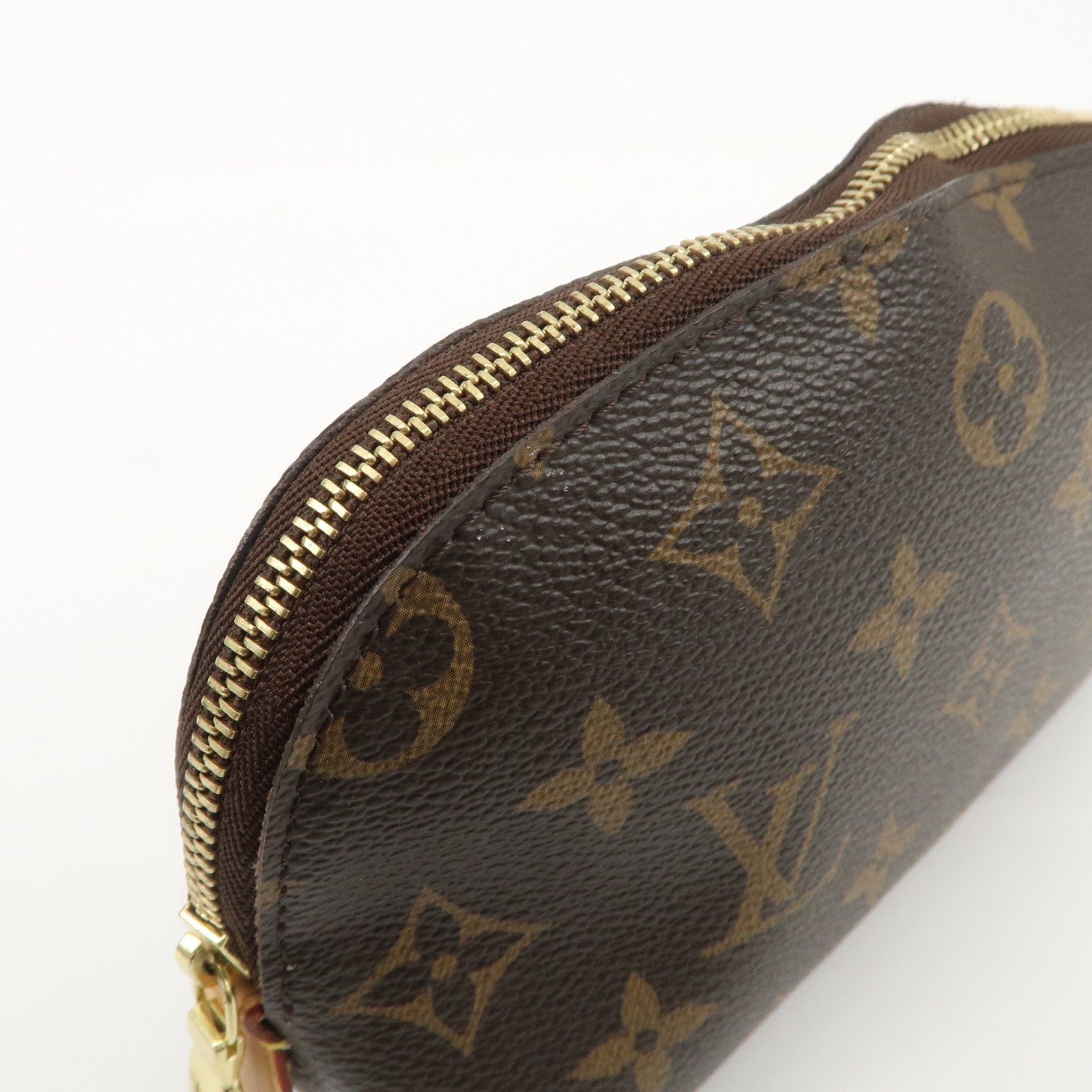 Louis Vuitton Monogram Pochette Cosmetic Pouch Brown M47515 Used