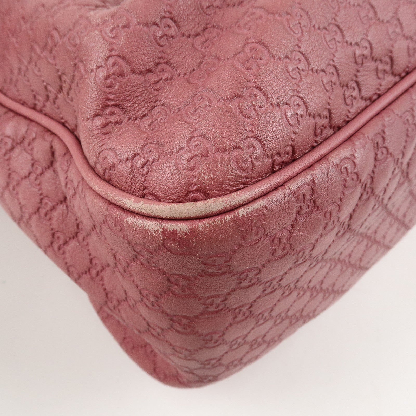 GUCCI Sukey Micro Guccissima Leather Tote Bag Pink 296835