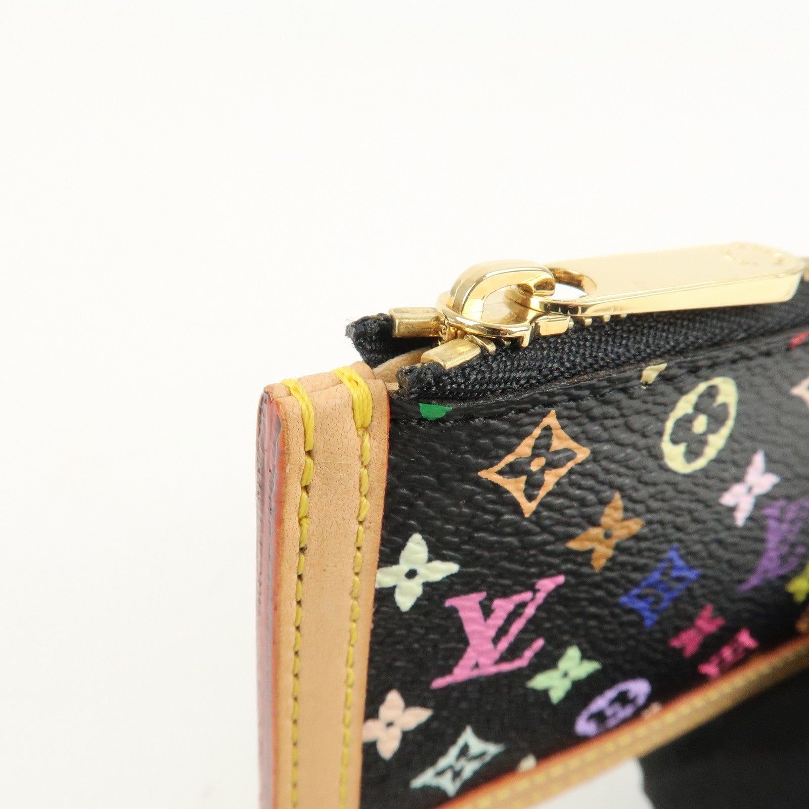 Louis Vuitton Monogram Multi Color Pochette Cles Noir M92654