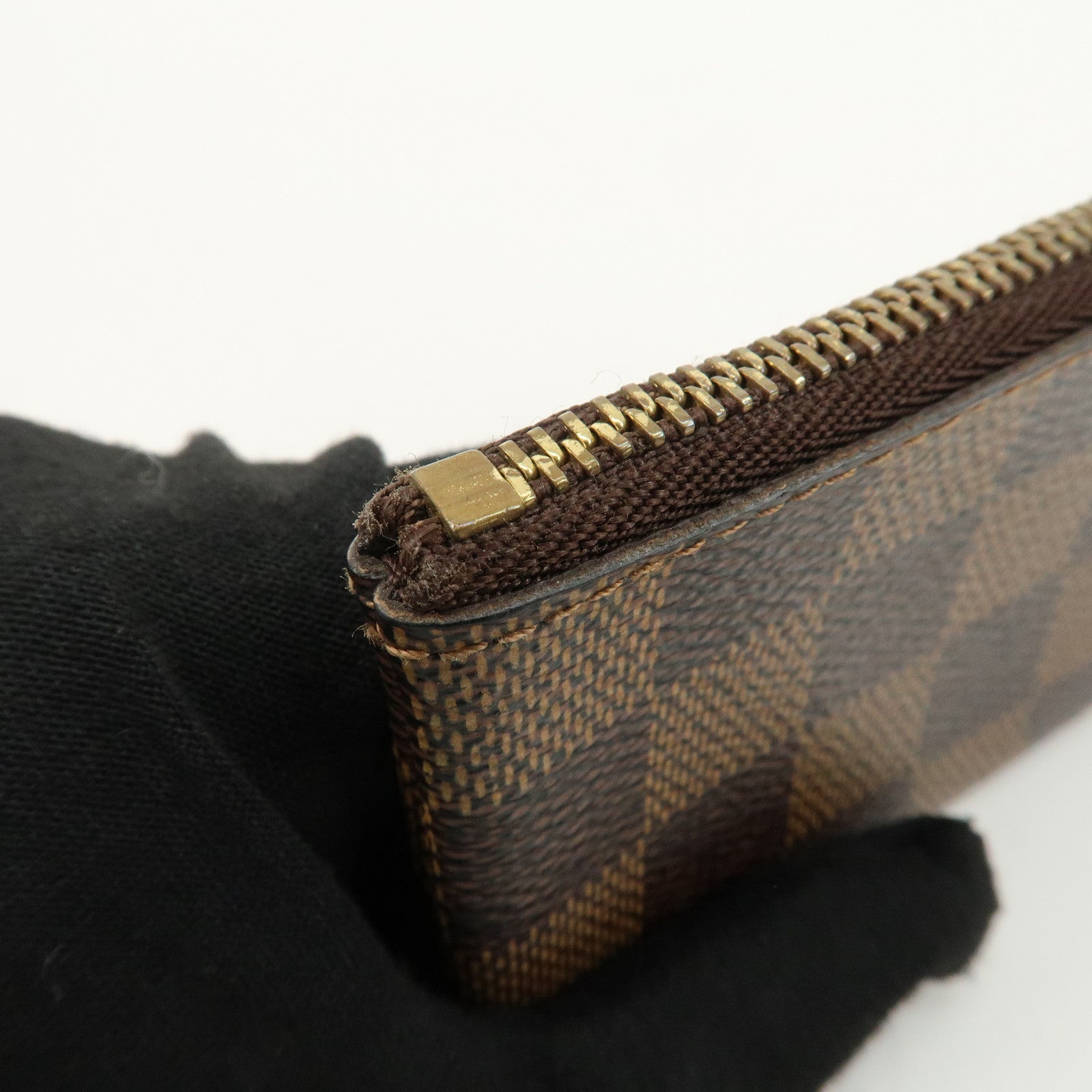 Louis Vuitton Damier Pochette Cles Coin Case Brown N62658