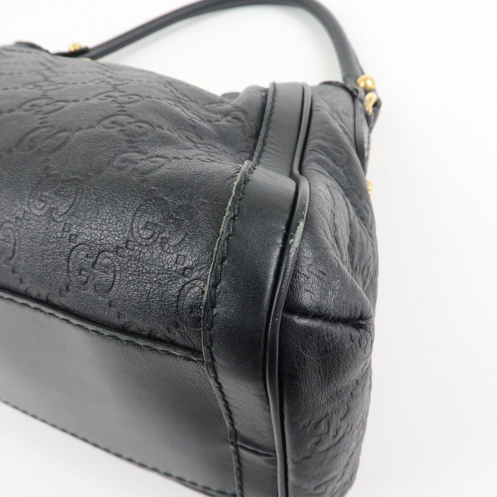 GUCCI Guccissima Scarlet Guccissima Leather Shoulder Bag 282298 Used