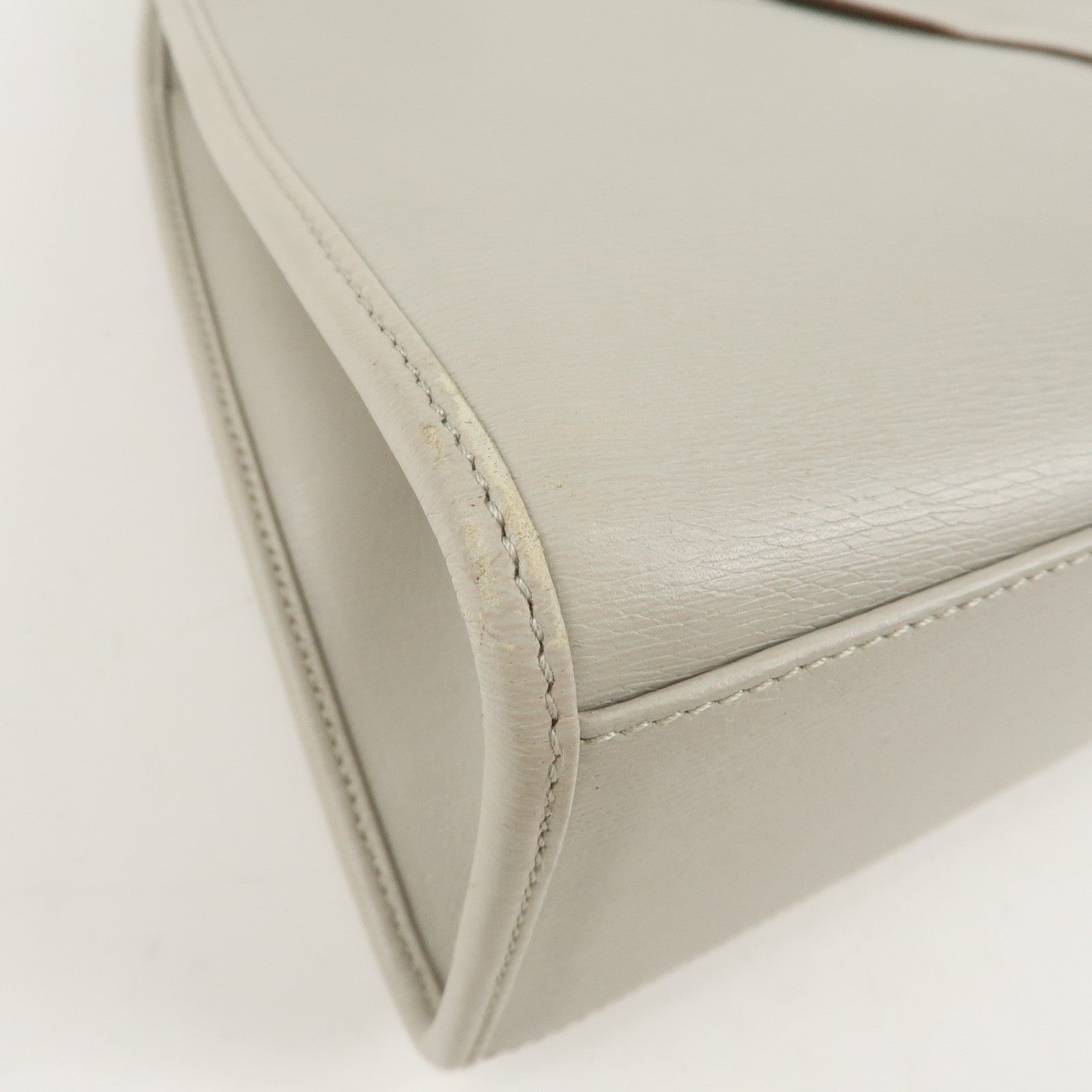 GUCCI Jackie Leather Shoulder Bag Ivory 002.1067 Used