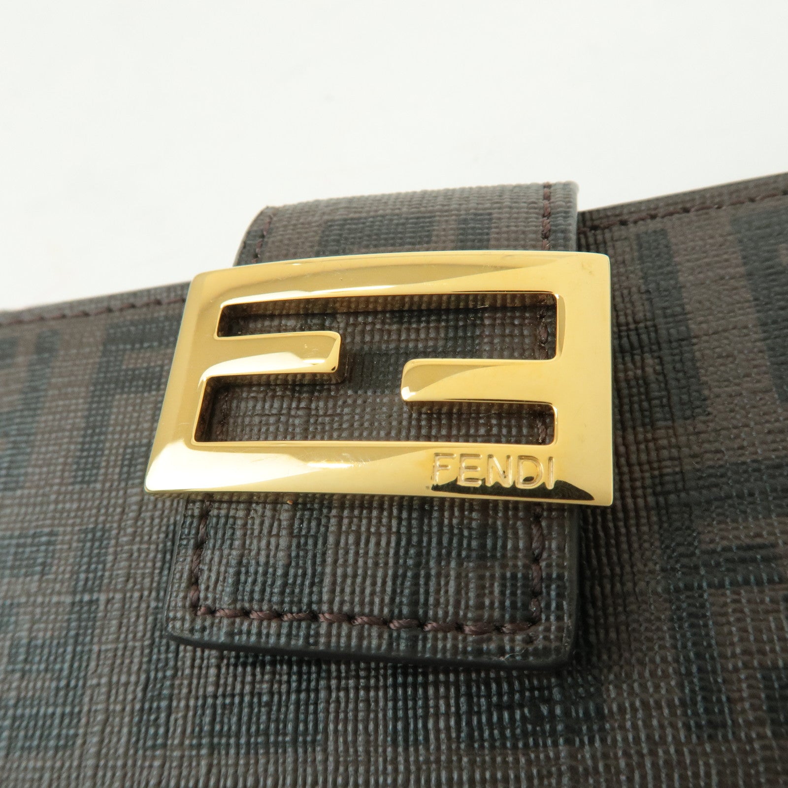 FENDI Zucchino Print PVC Leather Double Hook Wallet 8M0188