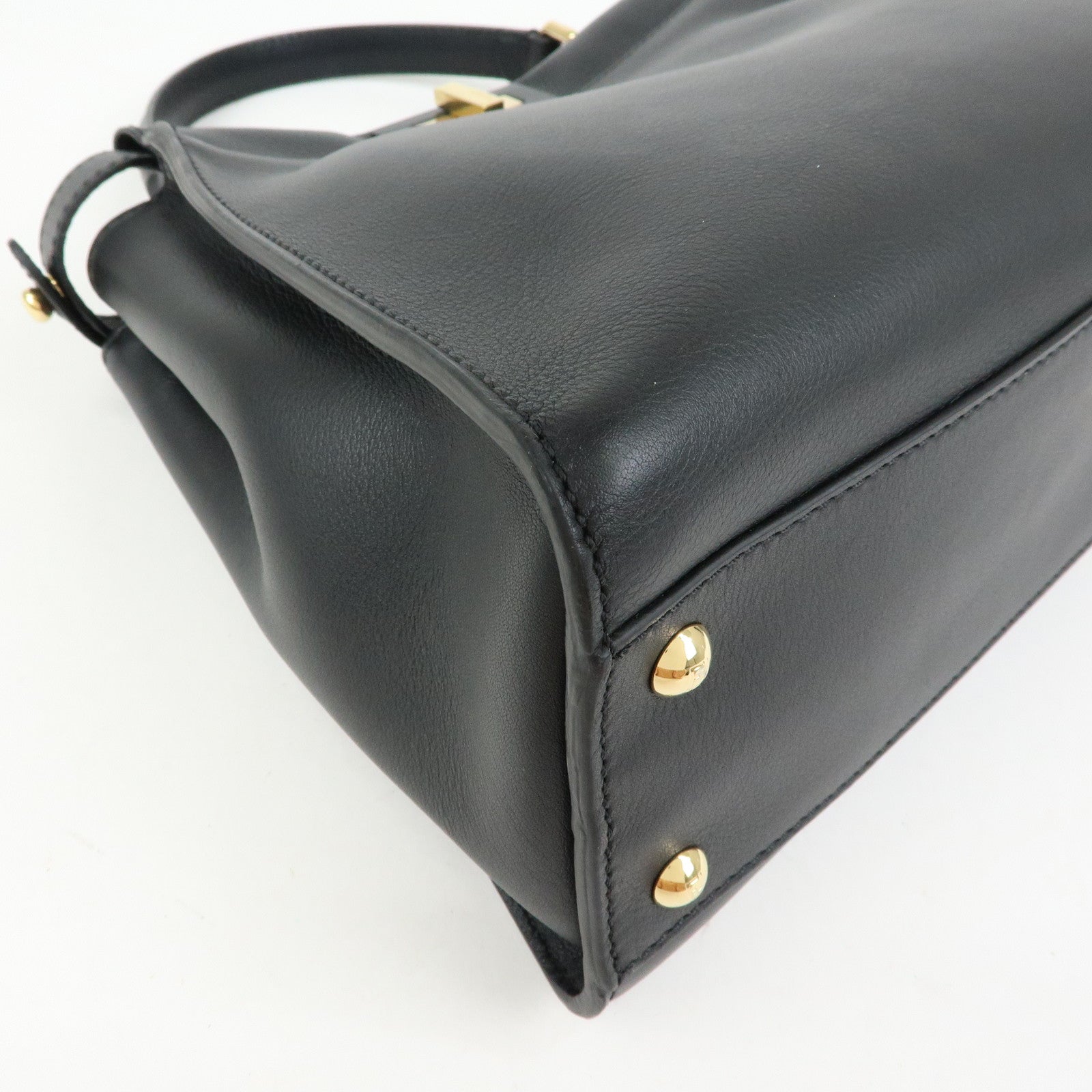 FENDI Peekaoo Calf Leather 2Way Bag Hand Bag Shoulder Bag 8BN290