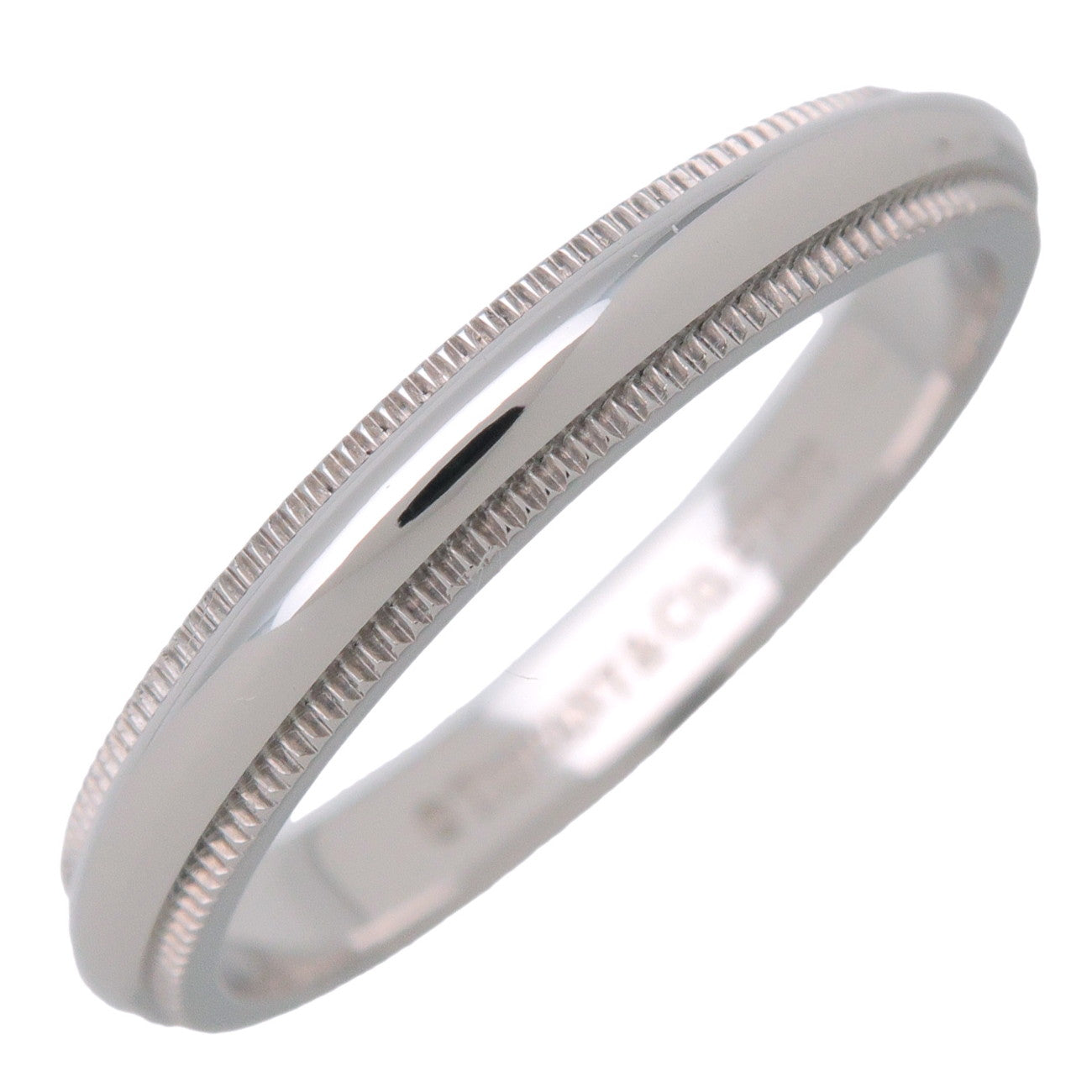 Tiffany & Co Milgrain Band Ring PT950 Platinum US7.5 EU55.5 HK16