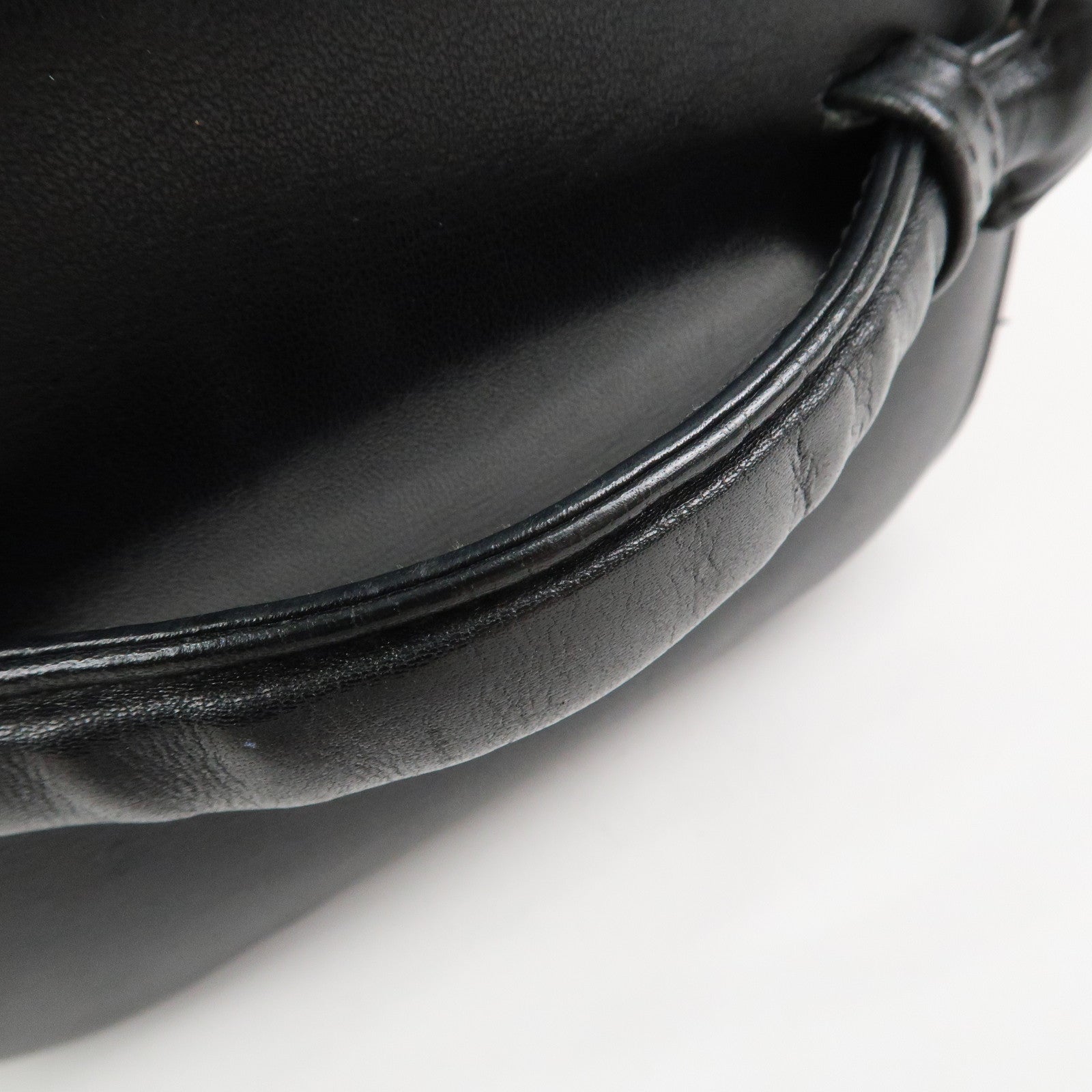CHANEL Bicolore Lambskin Vanity Bag Hand Bag Black A01619