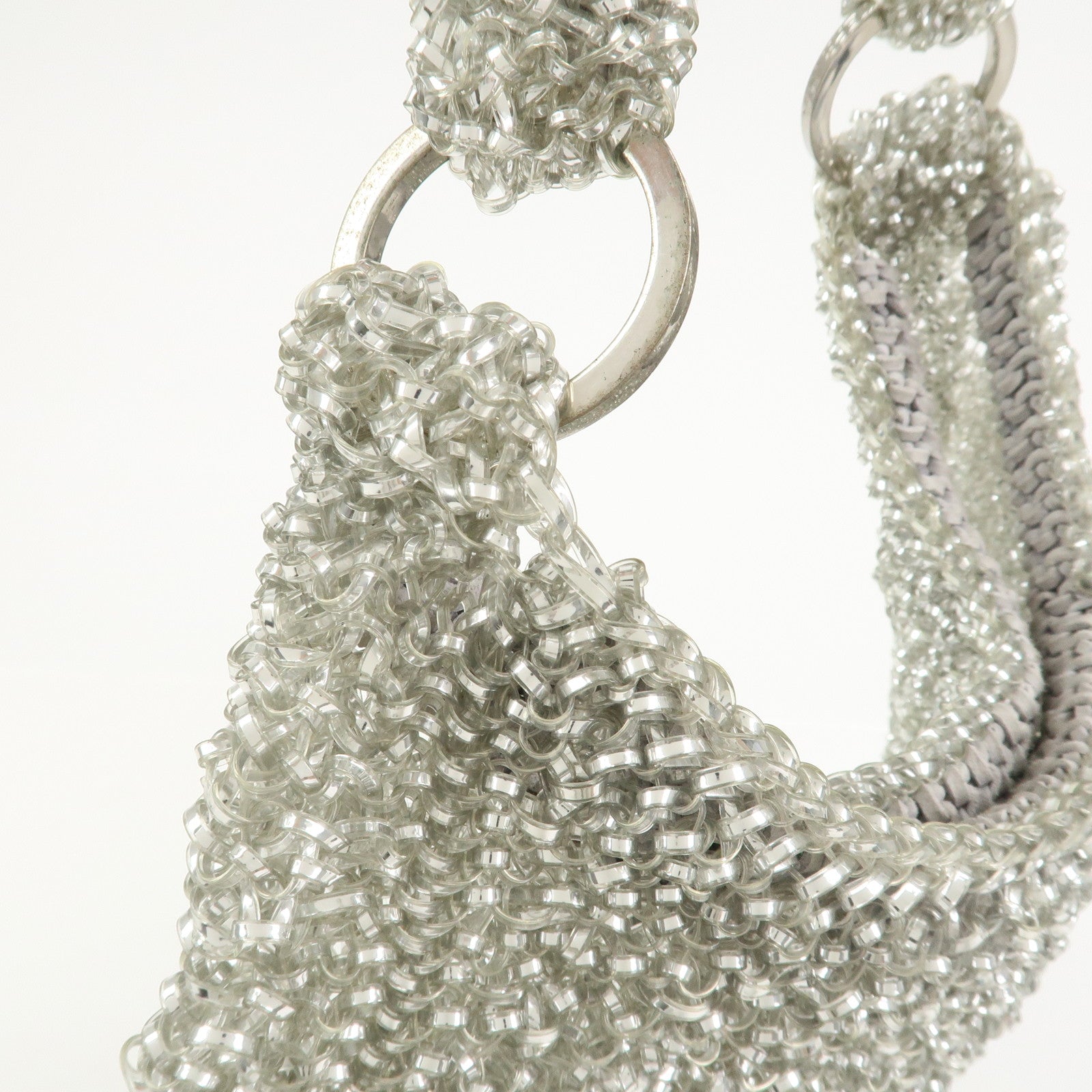 ANTEPRIMA PVC Hand Bag Shoulder Bag Clear Transparent Silver
