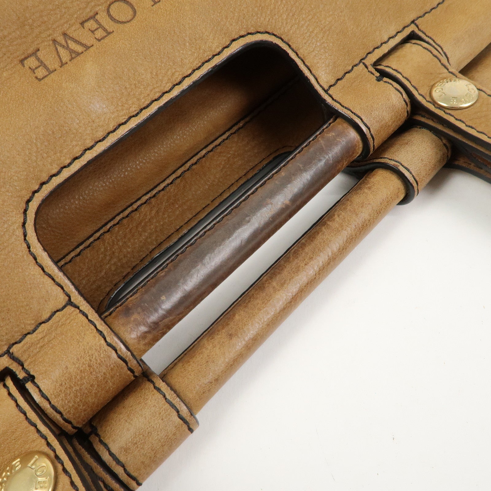 LOEWE Candy Leather Tote Bag Hand Bag Brown