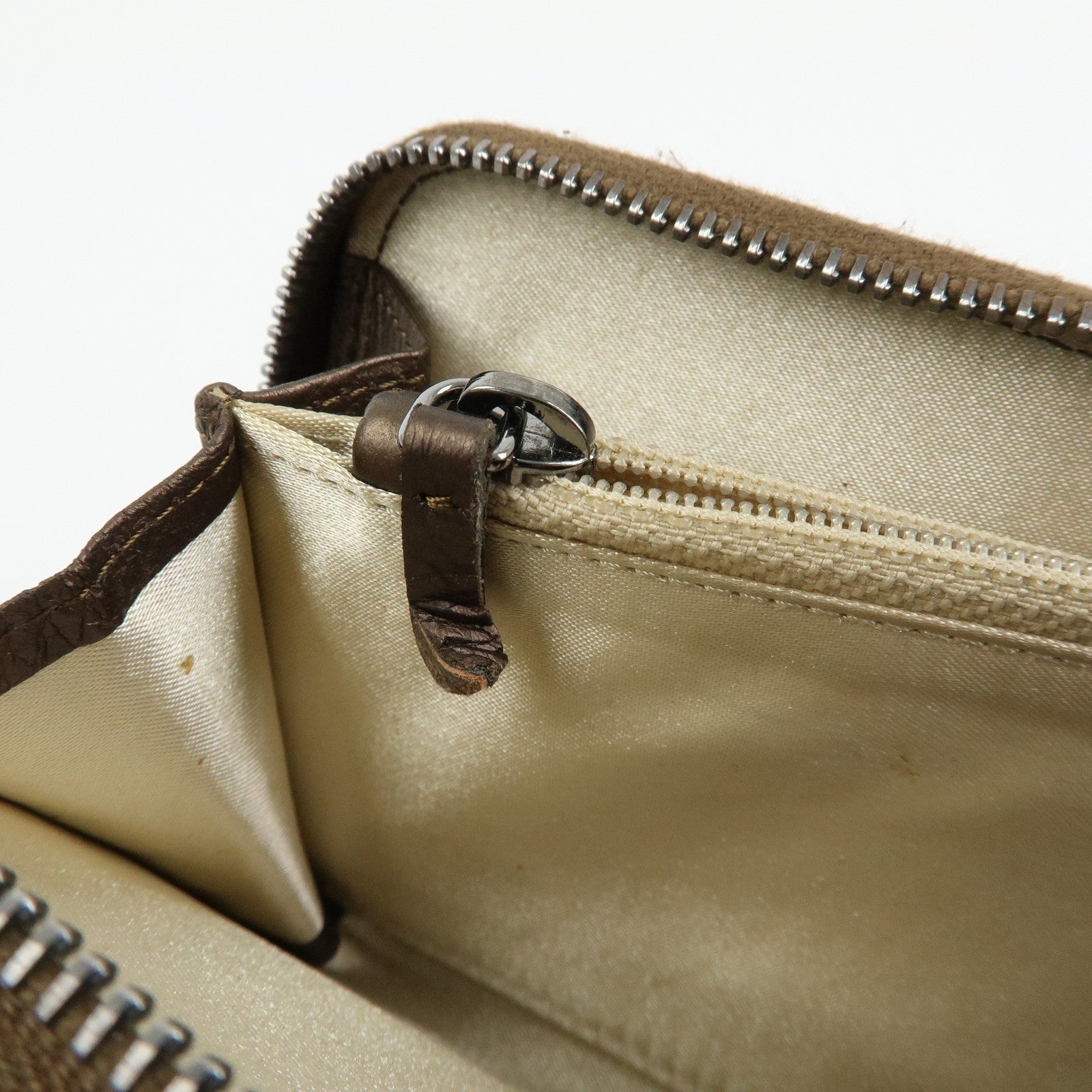 CHANEL COCO Mark Luxury Line Calf Leather Long Wallet Brown