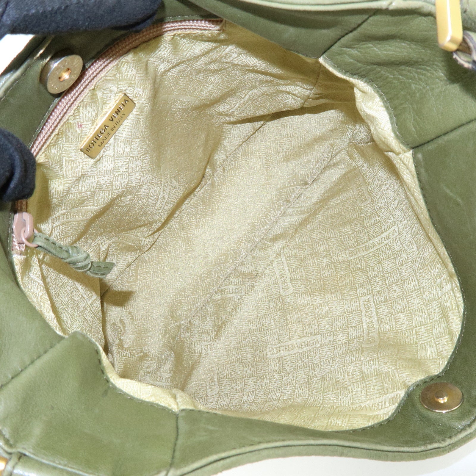 BOTTEGA VENETA Intrecciato Leather Shoulder Bag Crossbody Bag Green