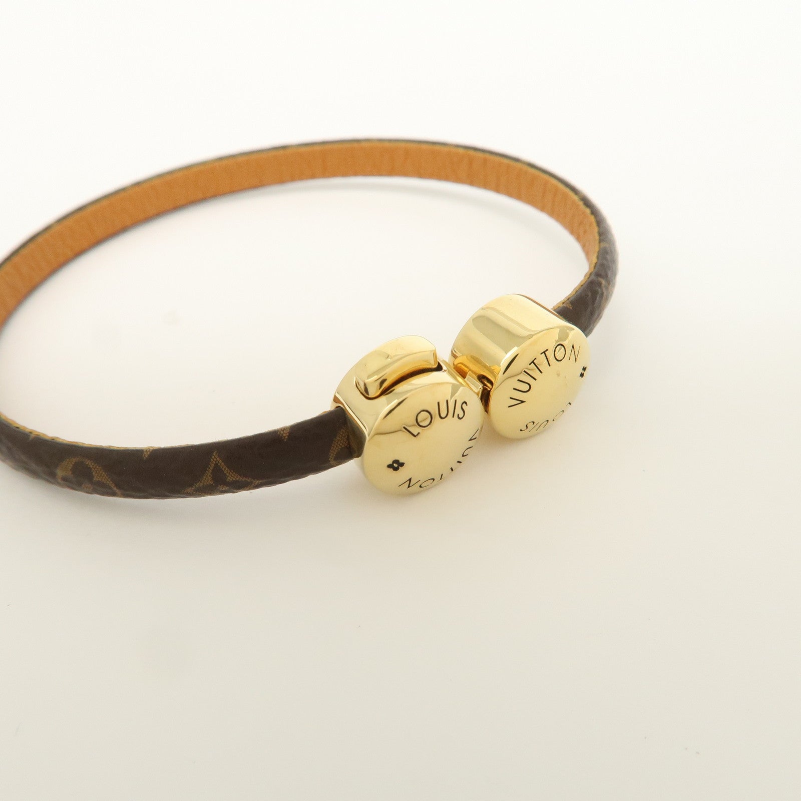 Louis Vuitton Monogram Historic Mini Bracelet Size 17 Brown M6407F