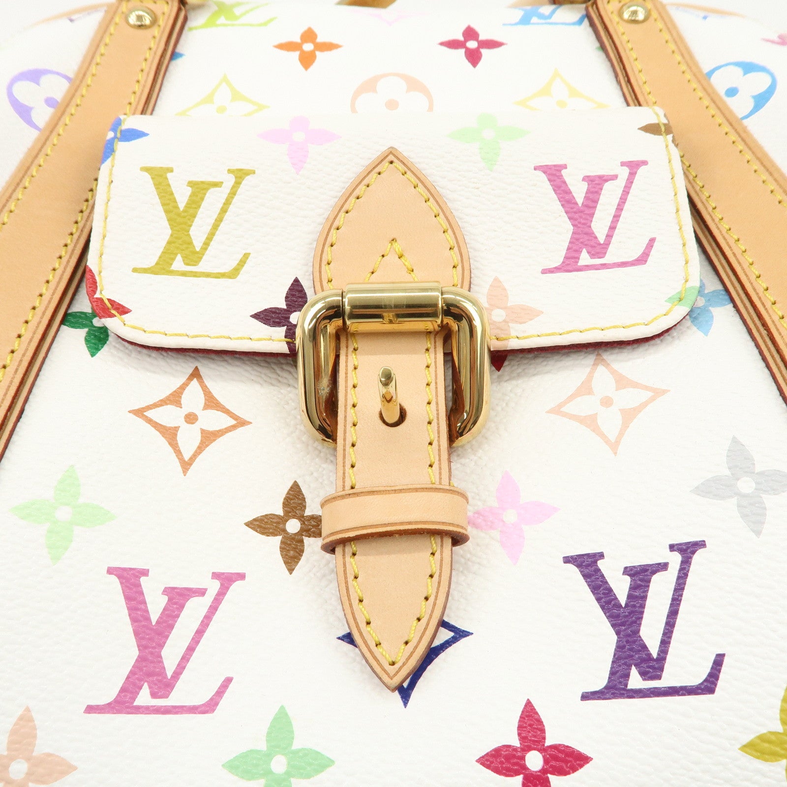 Louis Vuitton Monogram Multicolor Priscilla Hand Bag Blanc M40096