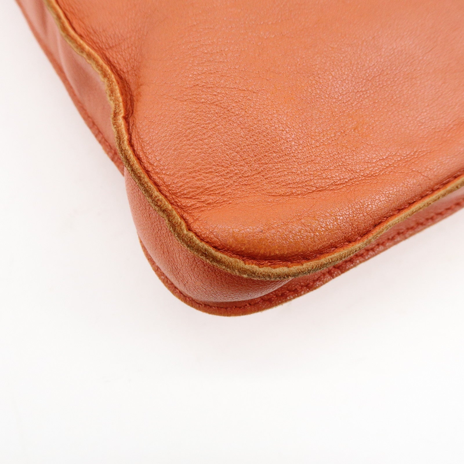 HERMES Leather Clou de Selle Shoulder Bag Crossbody Bag □P Stamped