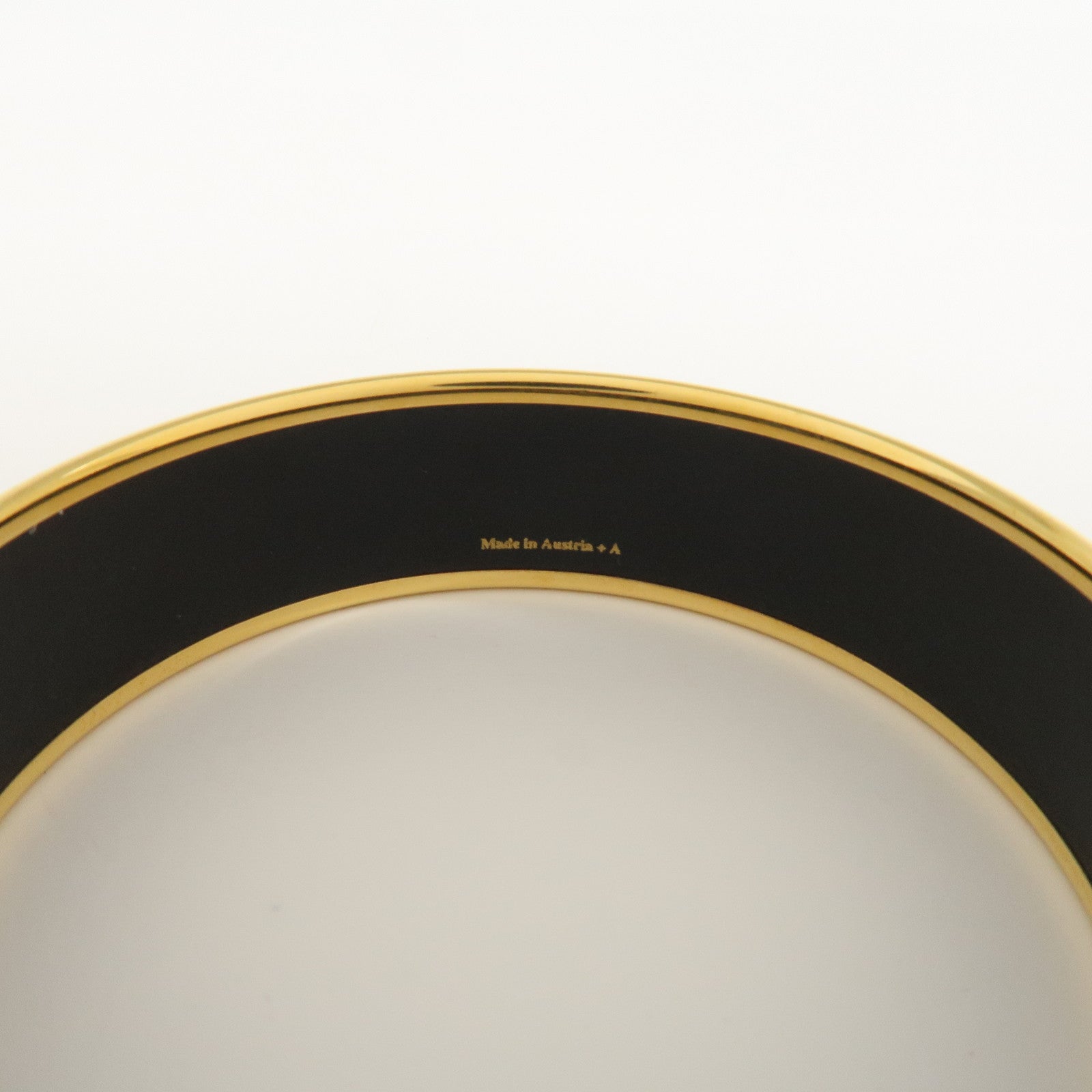 HERMES Email GM Bangle Bracelet Black Blue