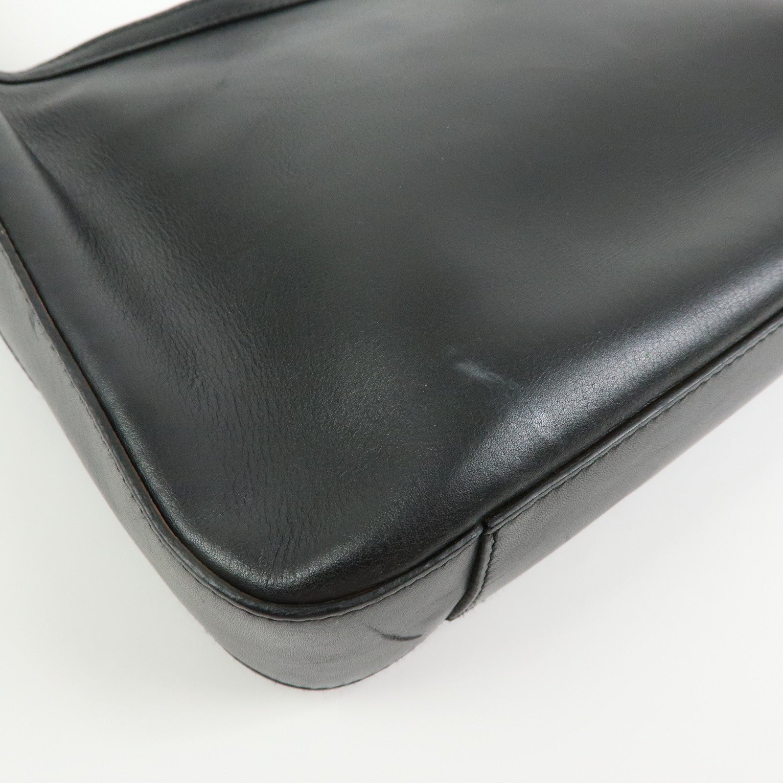 GUCCI Leather Shoulder Bag Hand Bag Black 001・3812・002122